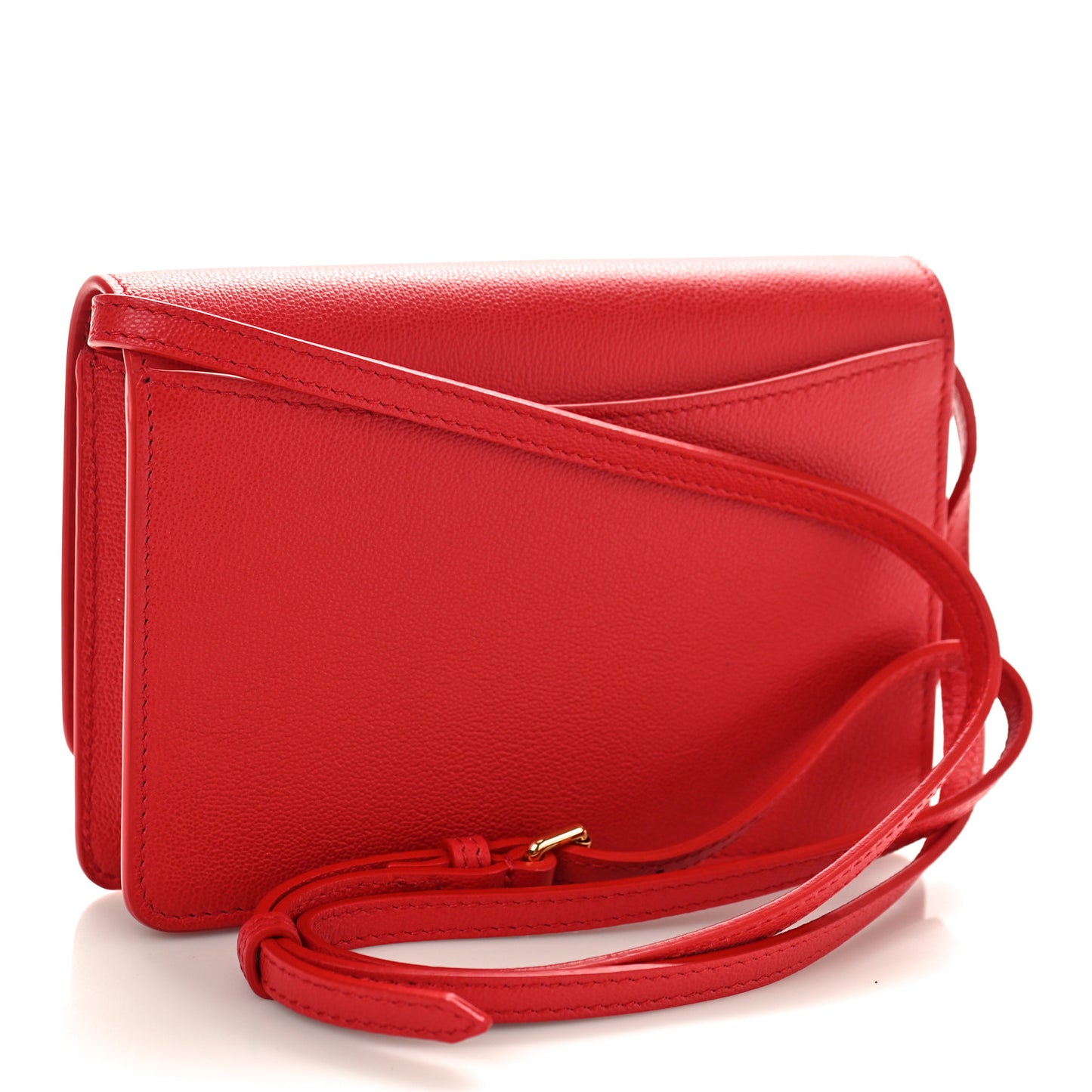 Smooth Calfskin Logo Embossed Hampshire Crossbody Red