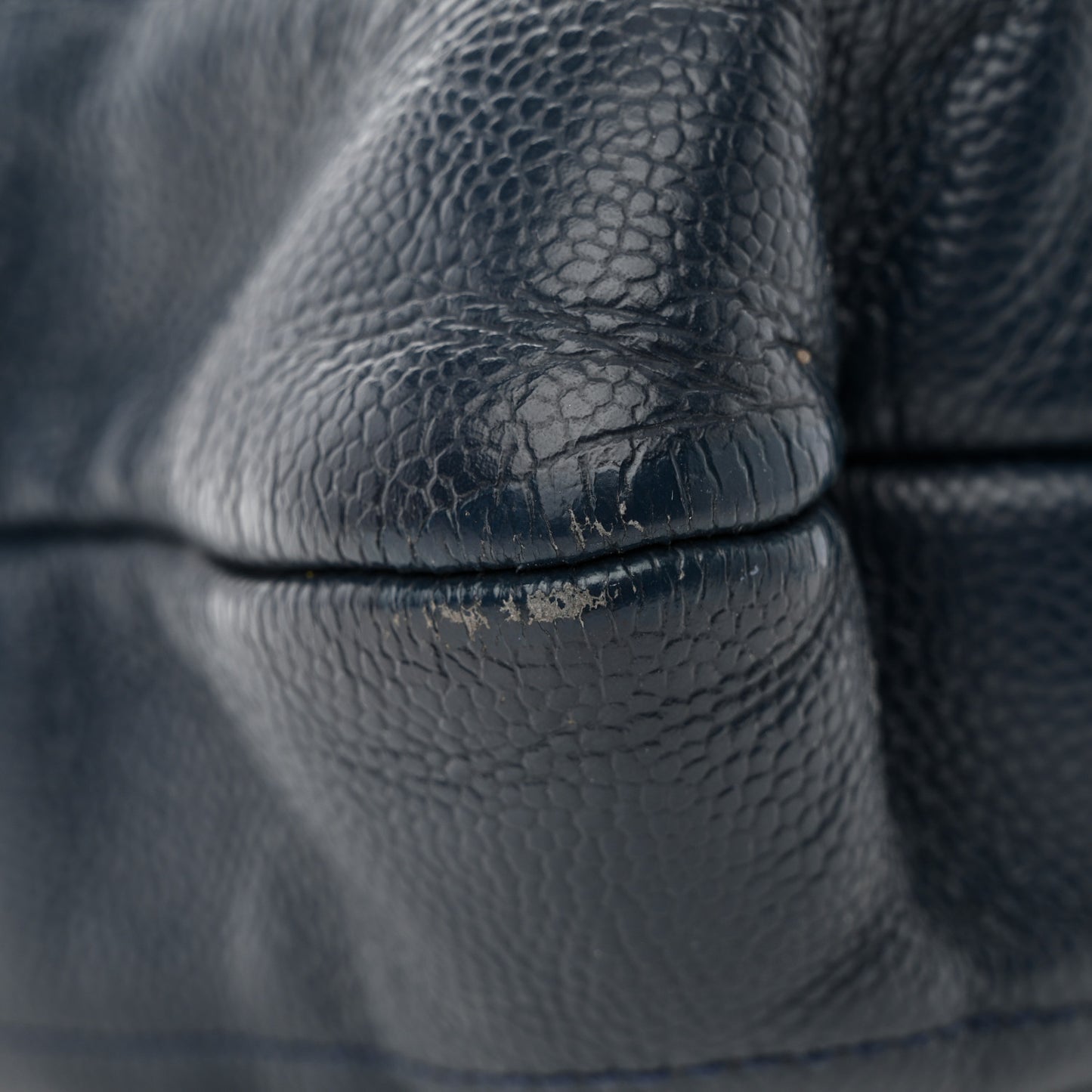Caviar CC Timeless Shopping Tote Navy