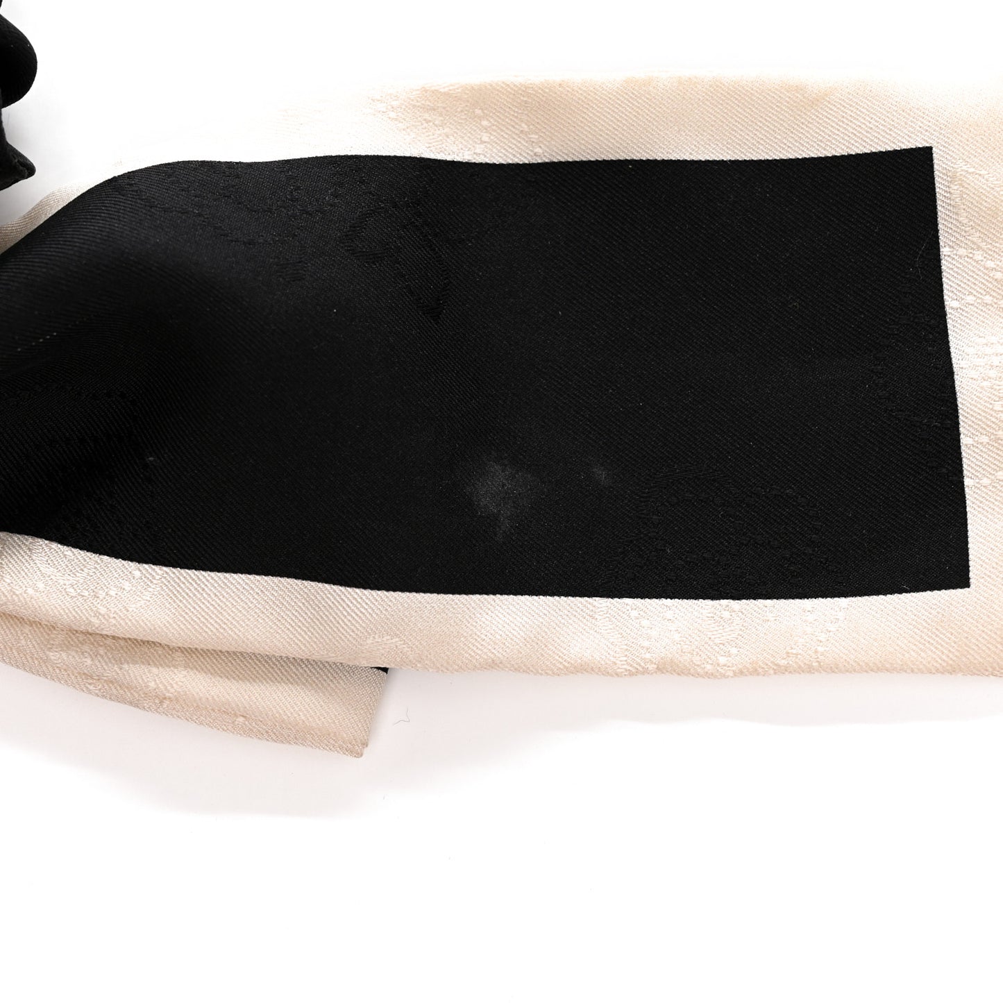 Silk Hair Tie Black Ivory