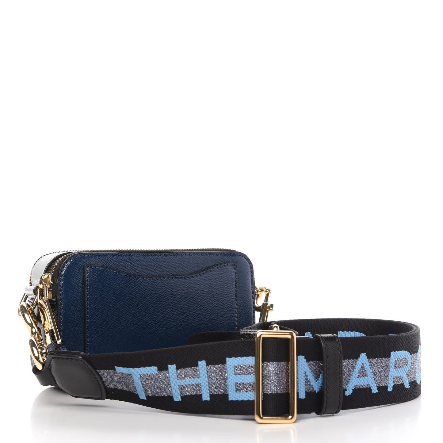 Saffiano Small Snapshot Camera Bag Blue Sea