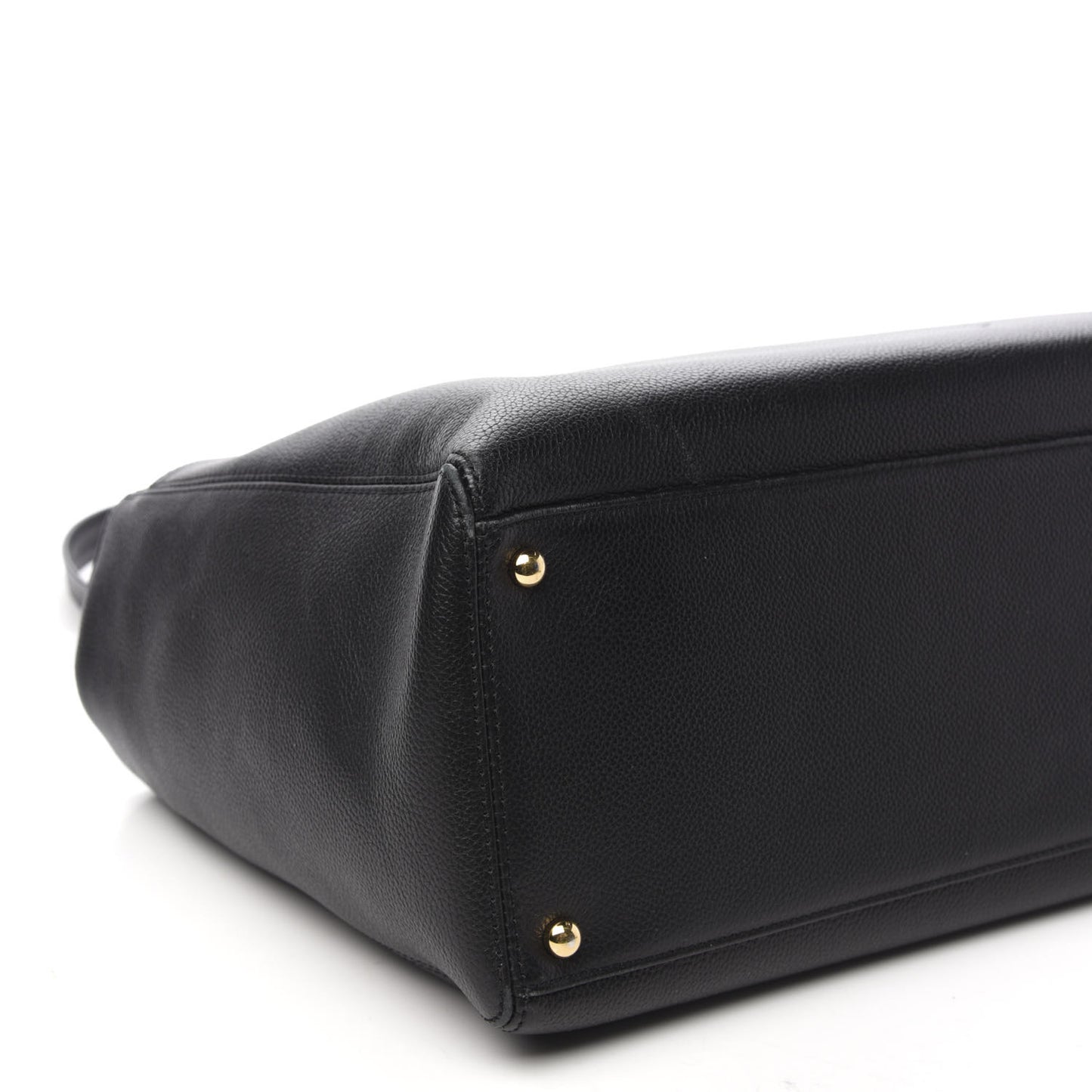 Calfskin Cerf Executive Shopper Tote Black