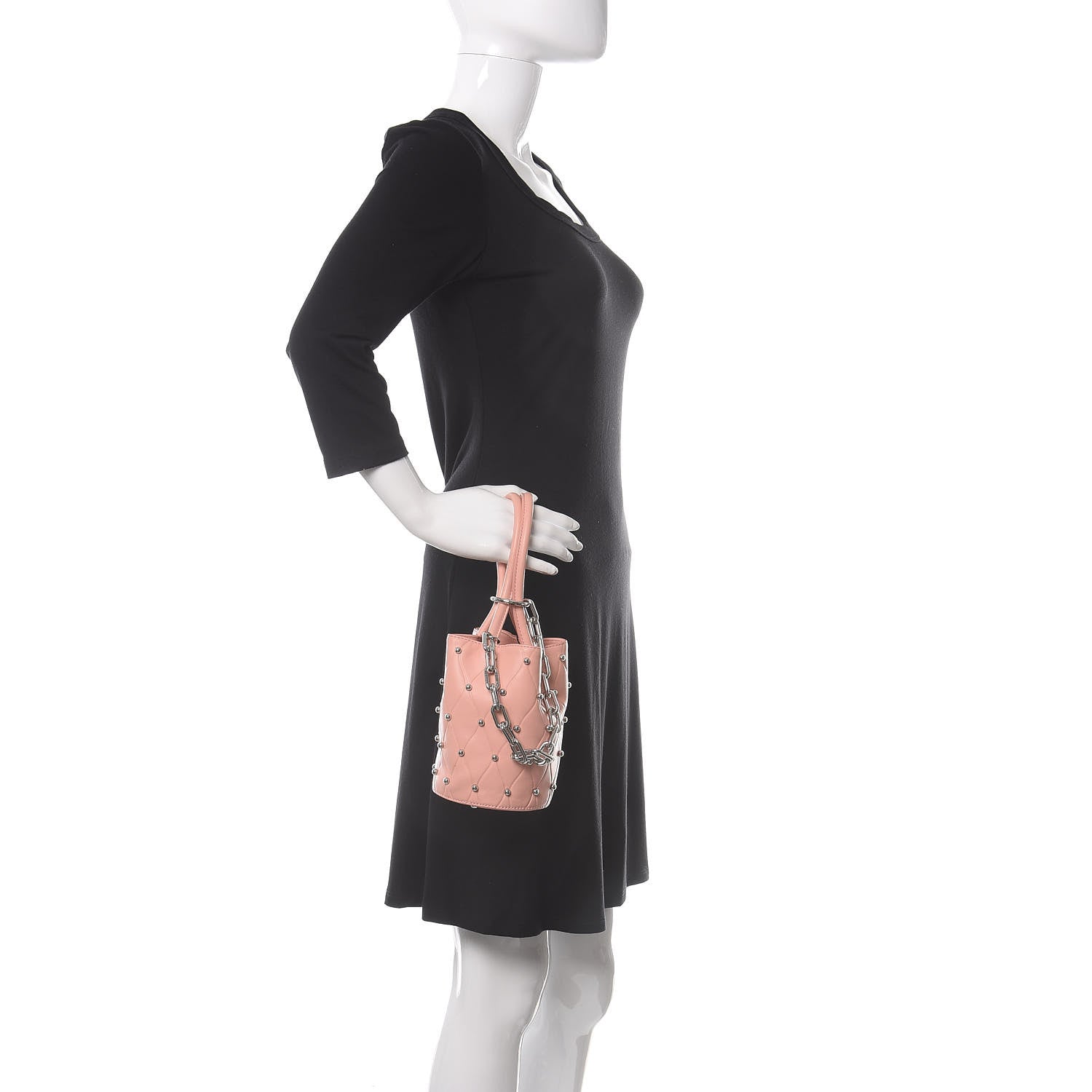 Alexander Wang Calfskin Mini Roxy Bucket Bag Pink 2 of 11