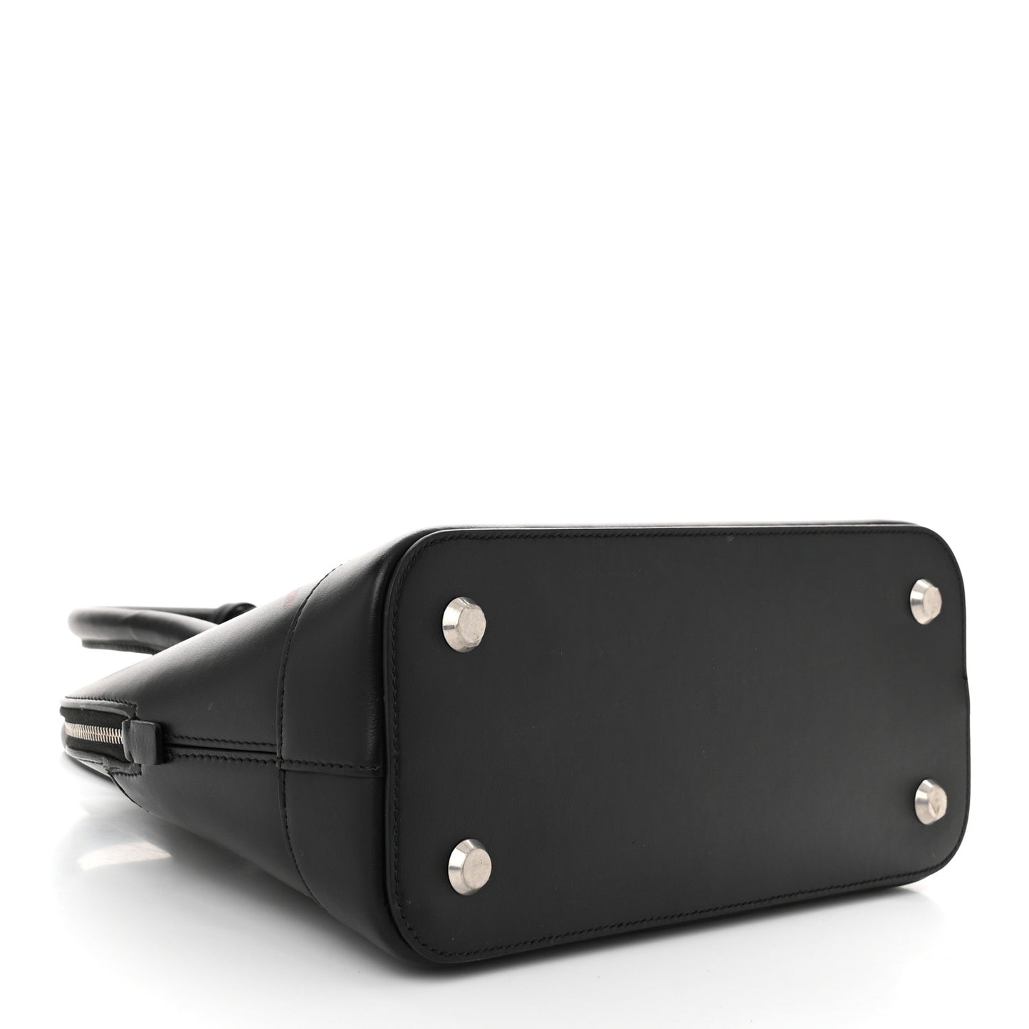 Calfskin Lipstick Logo S Ville Top Handle Bag Black