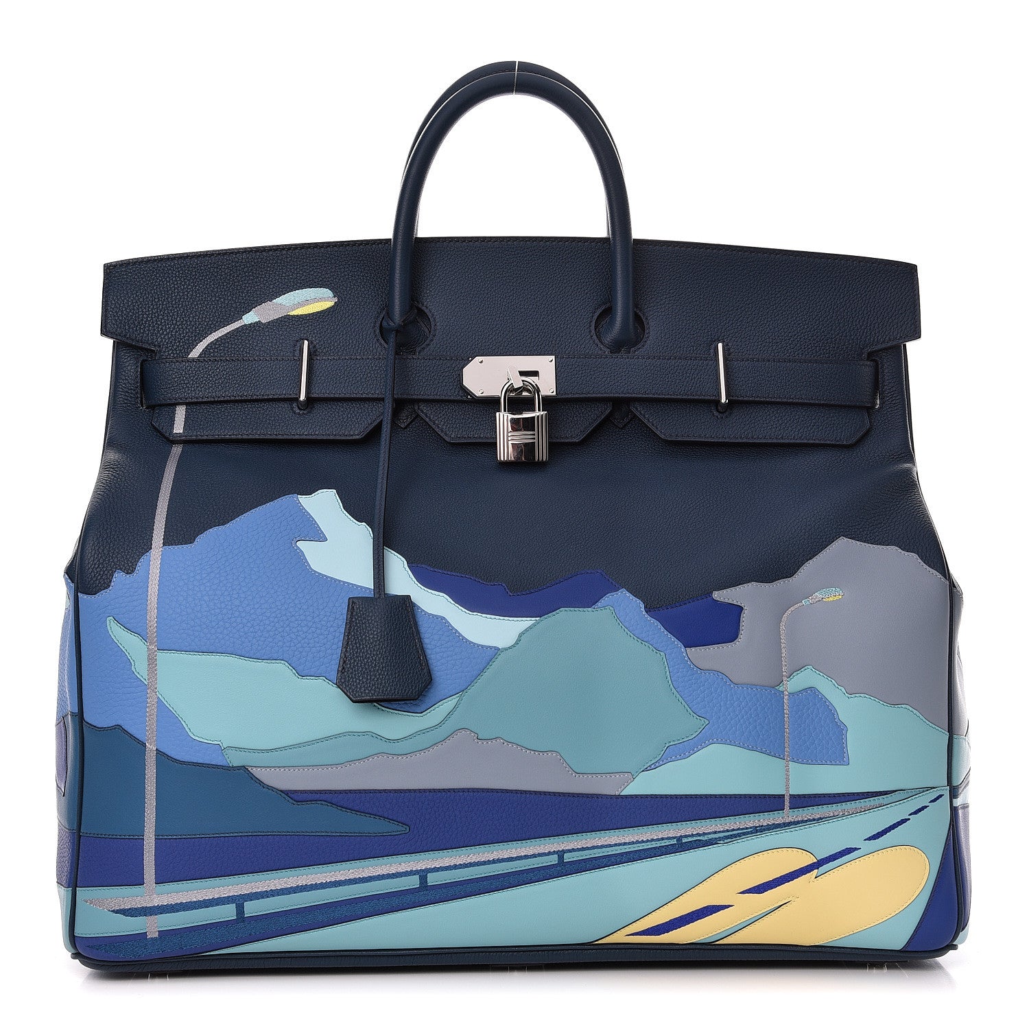 Hermes Togo HAC Endless Road Birkin 50 Bleu de Prusse 498543 