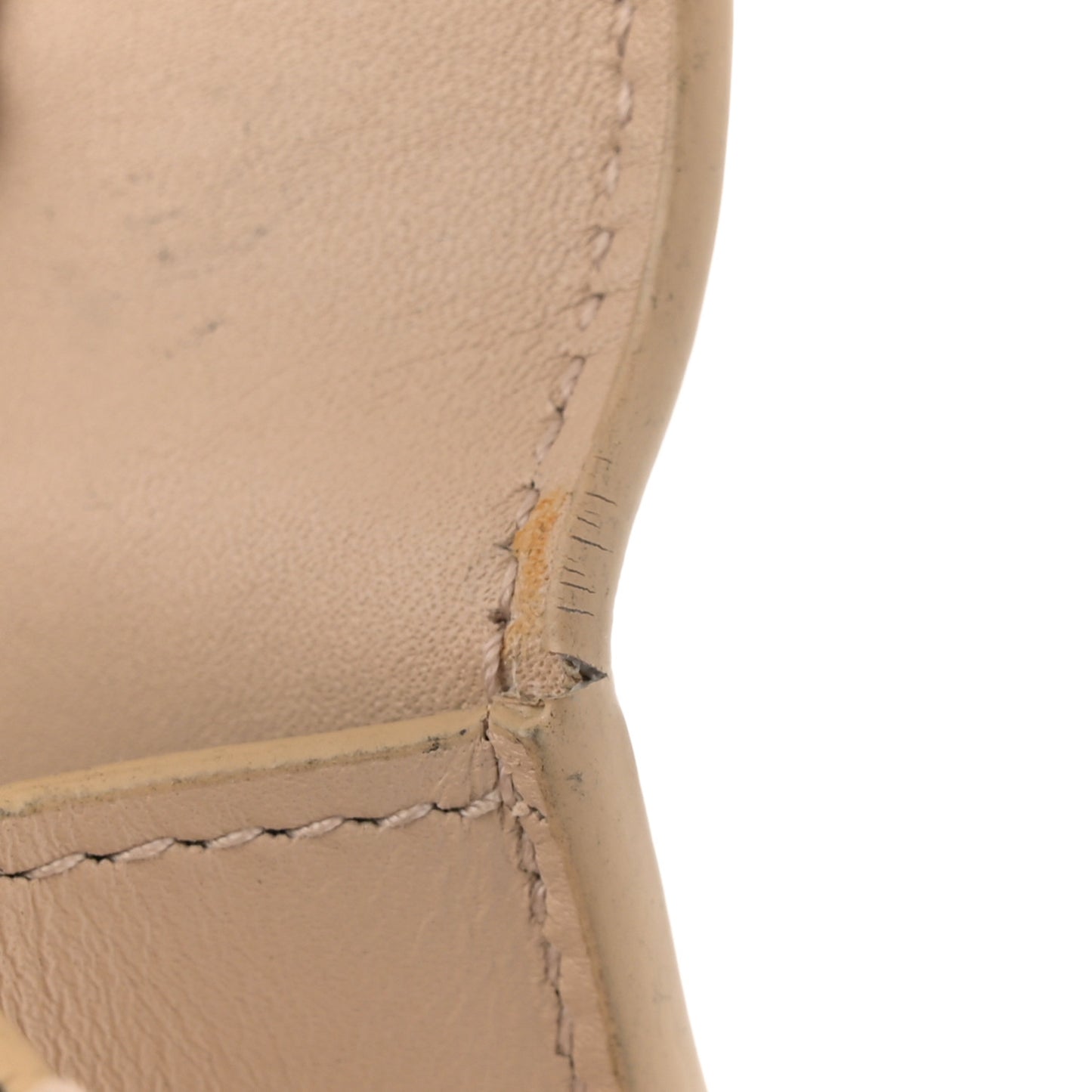 Smooth Calfskin Classic Monogram Kate Tassel Chain Wallet Dark Beige
