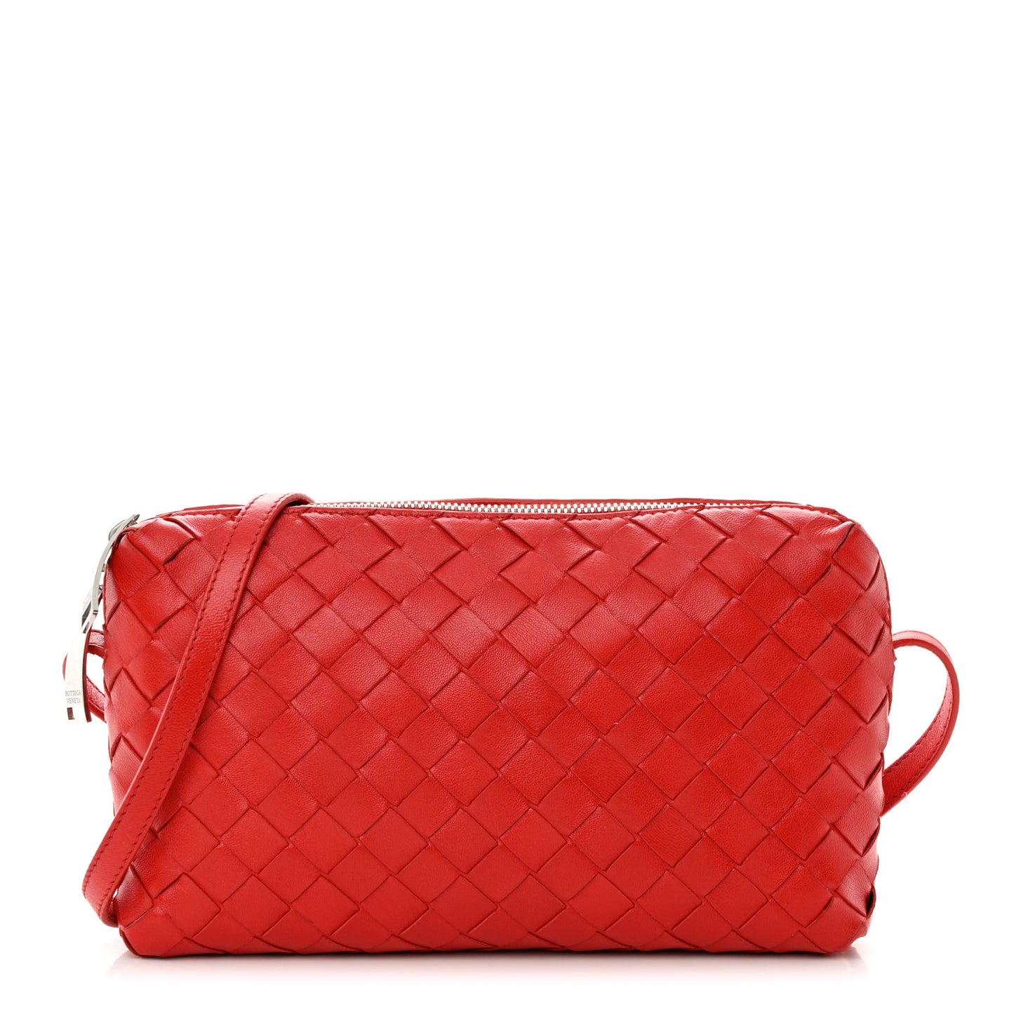 Nappa Intrecciato Small Camera Bag Red
