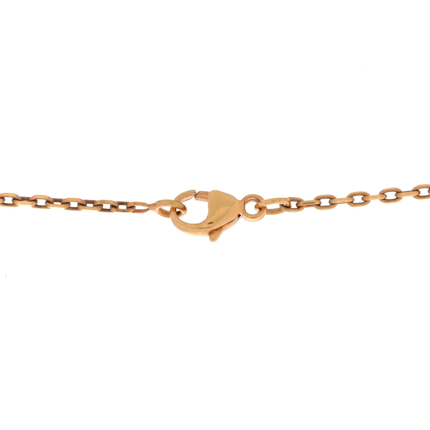 Lacquered Rose Gold Pop H Pendant Necklace White