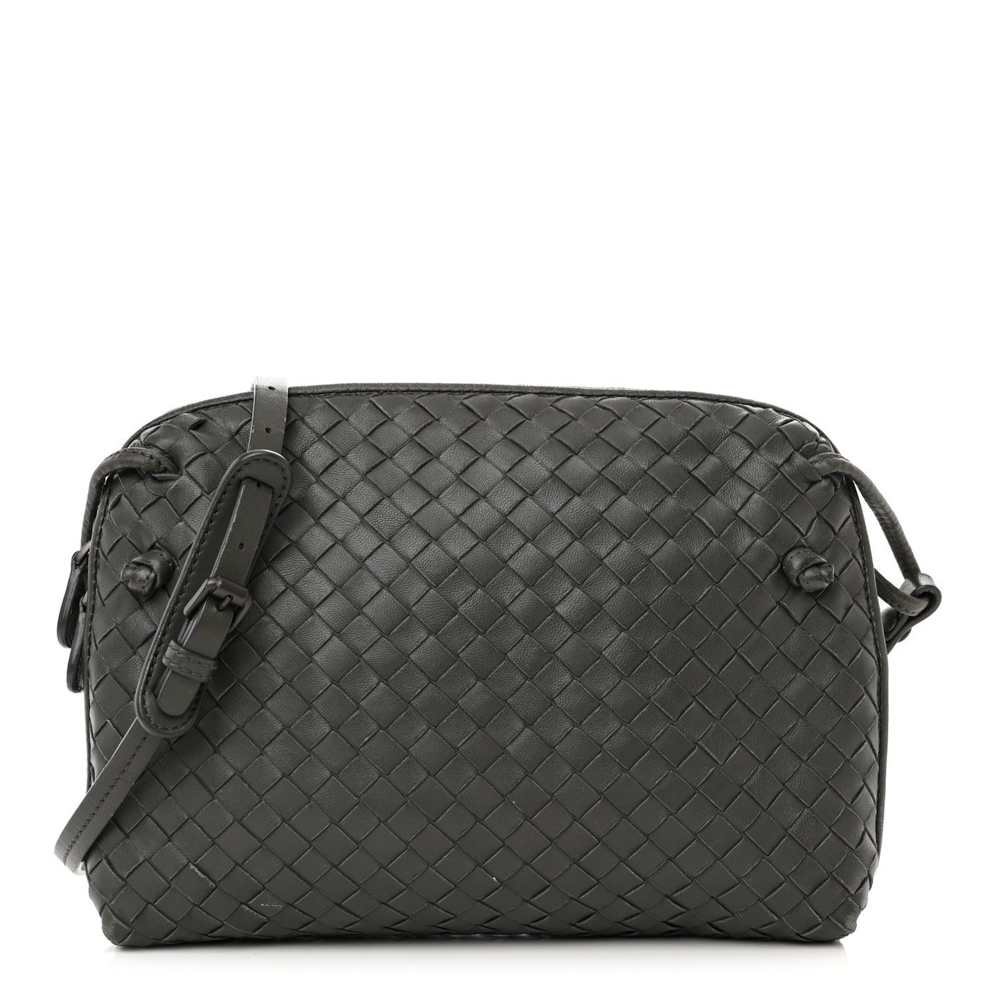 Nappa Intrecciato Nodini Crossbody Messenger New Light Grey
