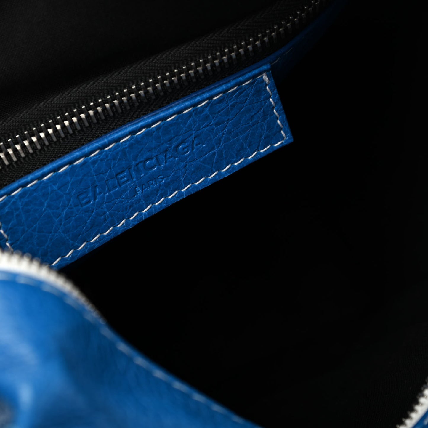 Veau Arena Multicolore XS Bazar Shopper Tote Bleu Lazuli White
