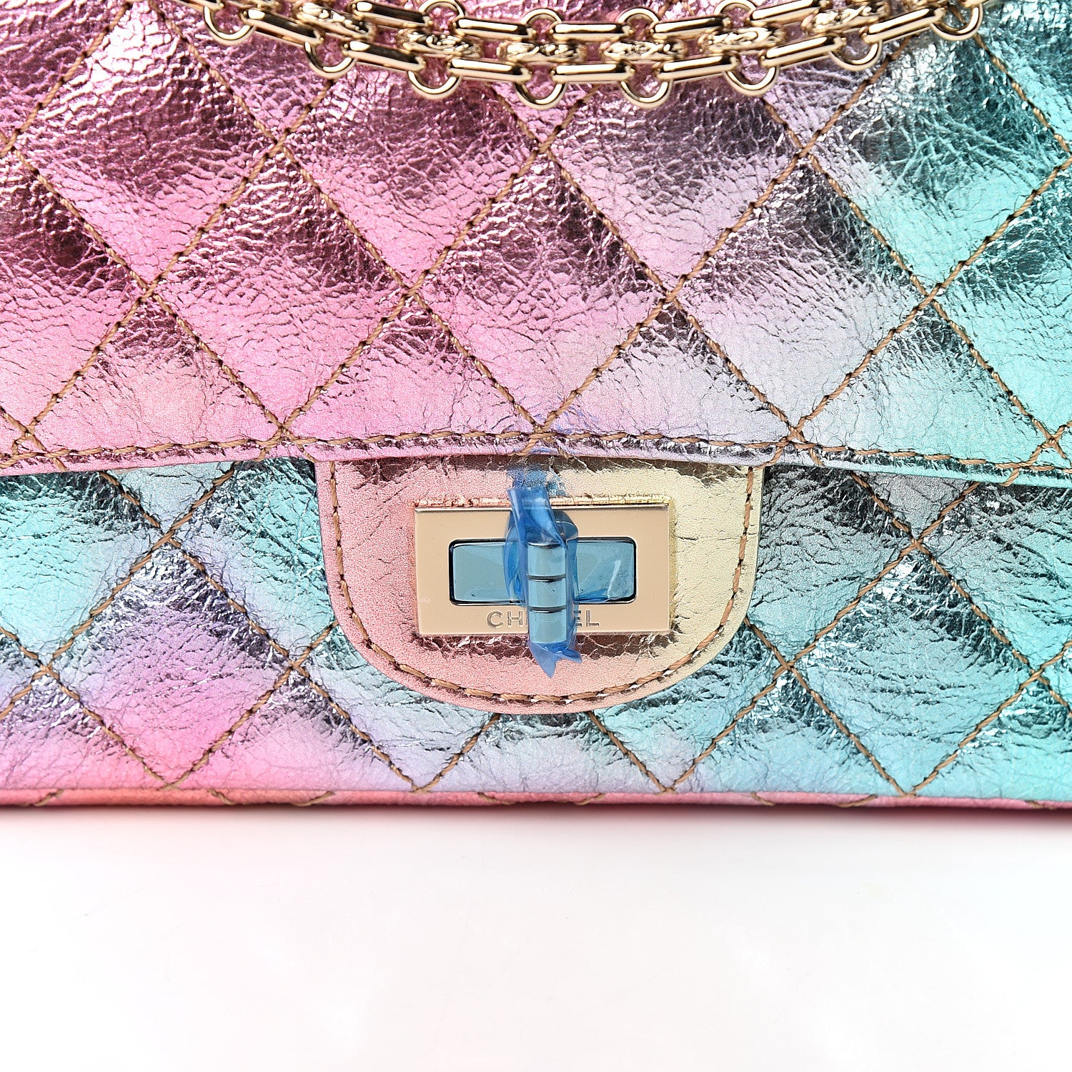 Chanel Metallic Goatskin Quilted Mini 2.55 Reissue Flap Multicolor 9 of 10