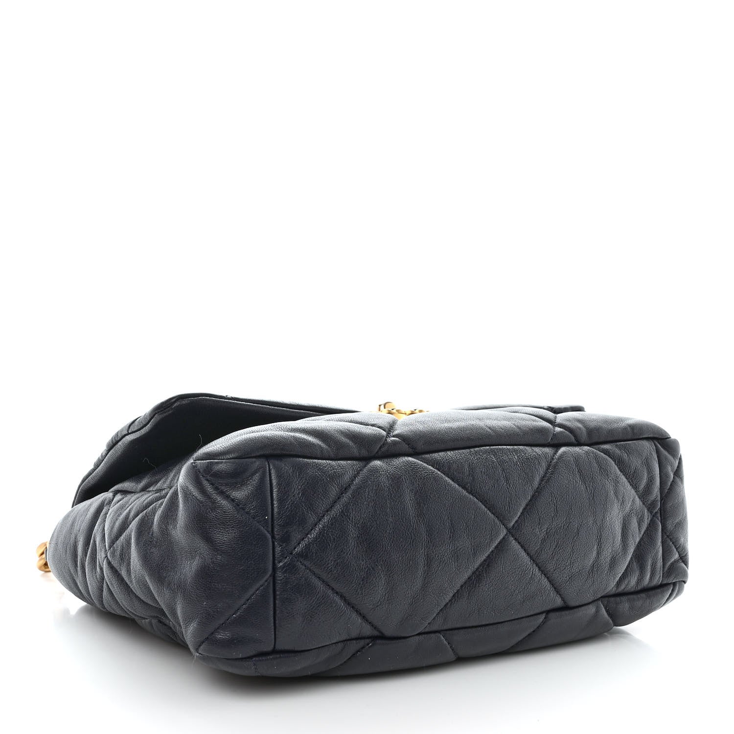 Chanel Lambskin Quilted Large Chanel 19 Flap Navy Blue 4 of 10