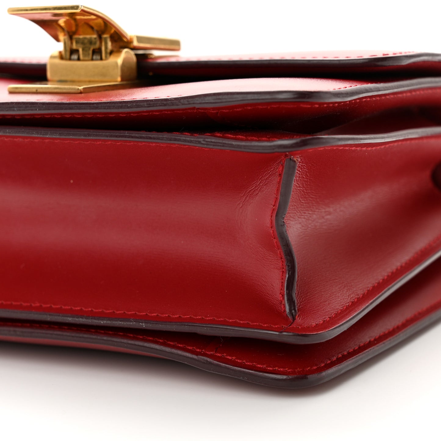 Box Calfskin Small Classic Box Flap Bag Red