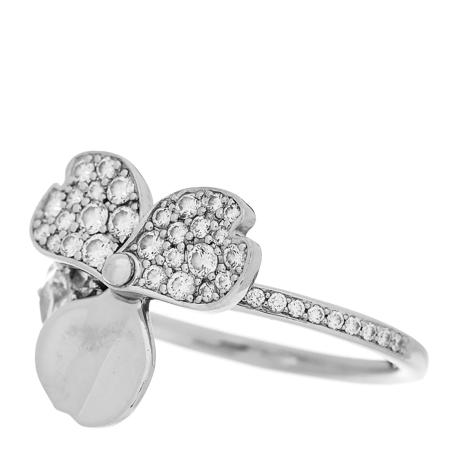 Platinum Diamond Paper Flowers Mixed Cluster Ring 52 6