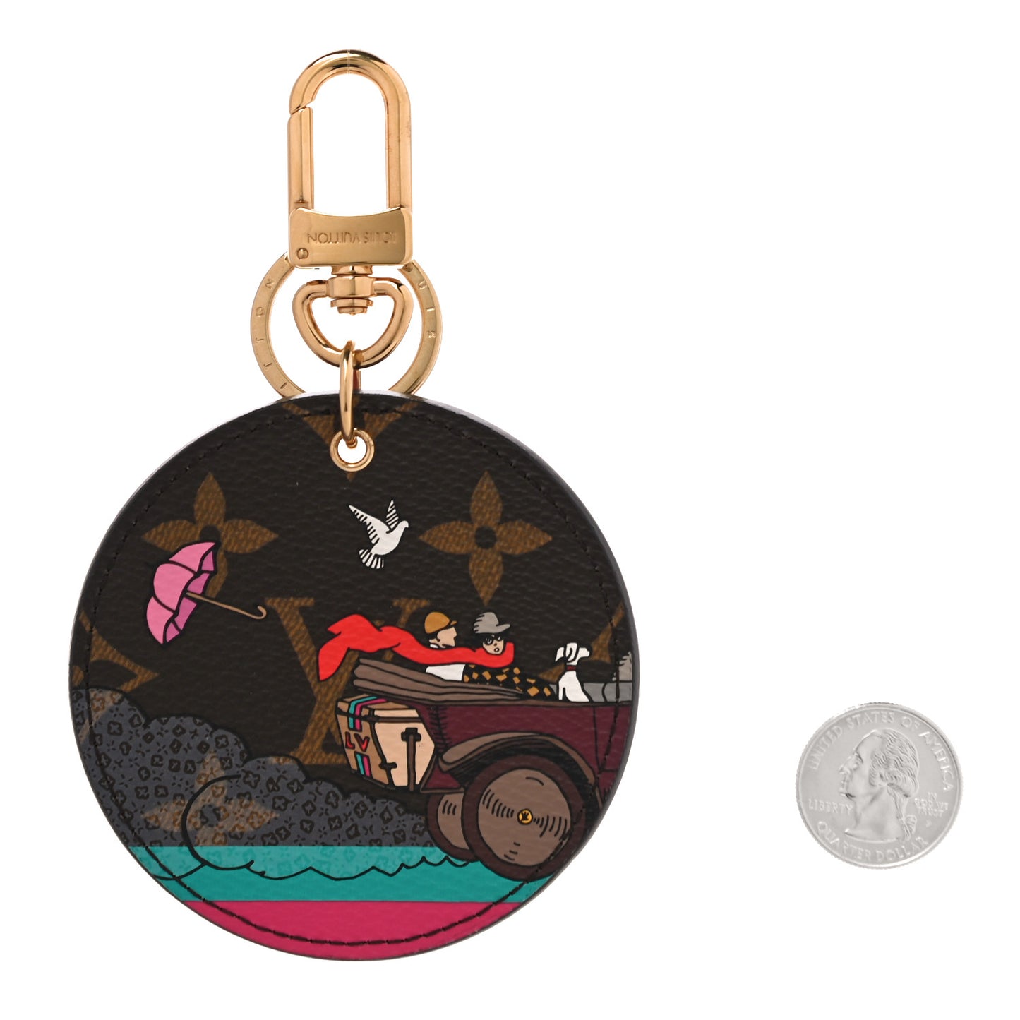 Monogram 2015 Christmas Animation Bag Charm Key Ring