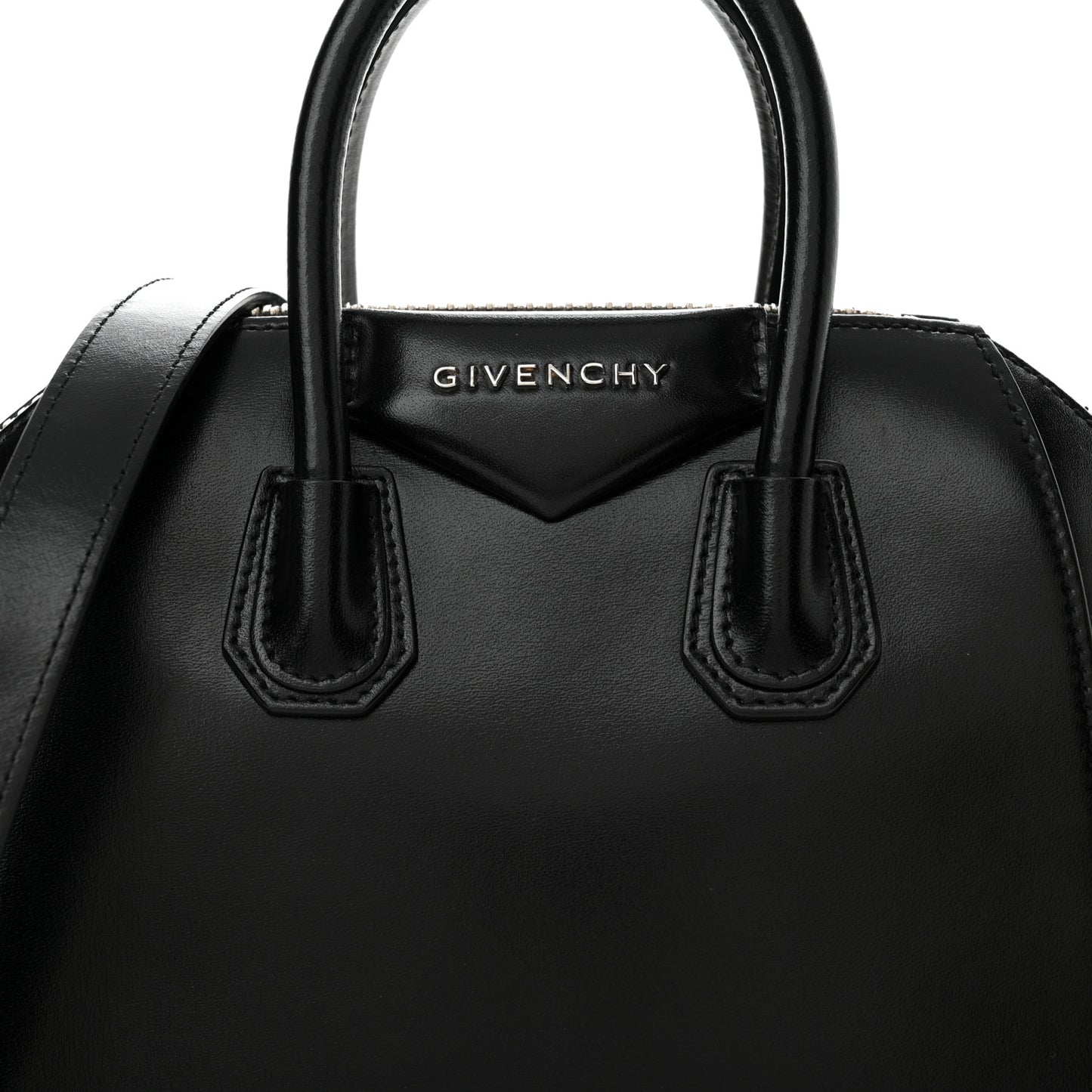 Shiny Lord Calfskin Mini Antigona Black