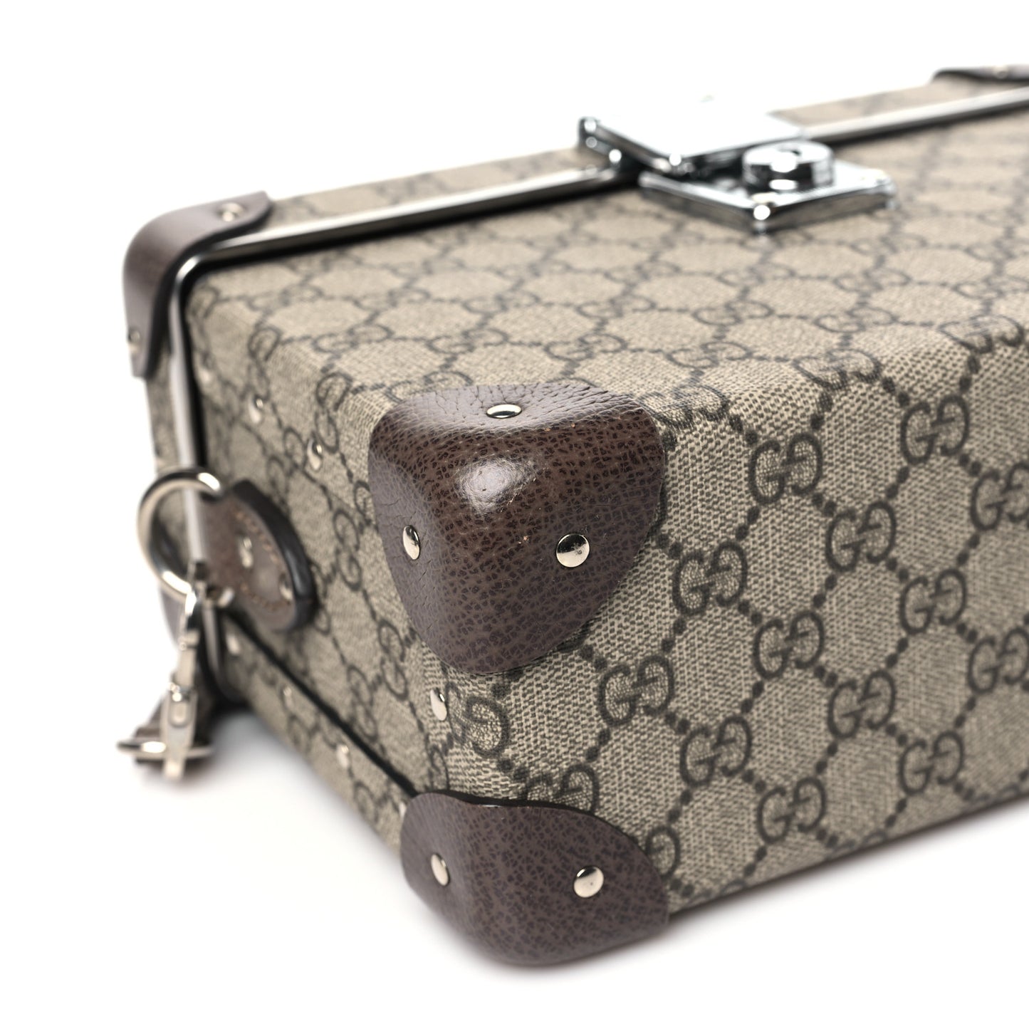 GG Supreme Monogram Globe-Trotter Beauty Case Brown