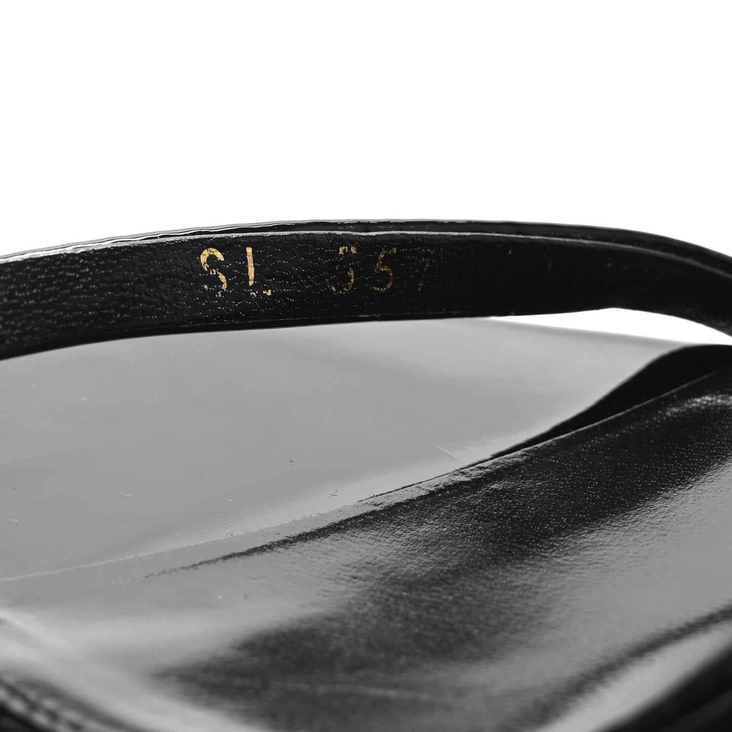 Patent Calfskin Opyum 110 Sandals 37 Black Gold