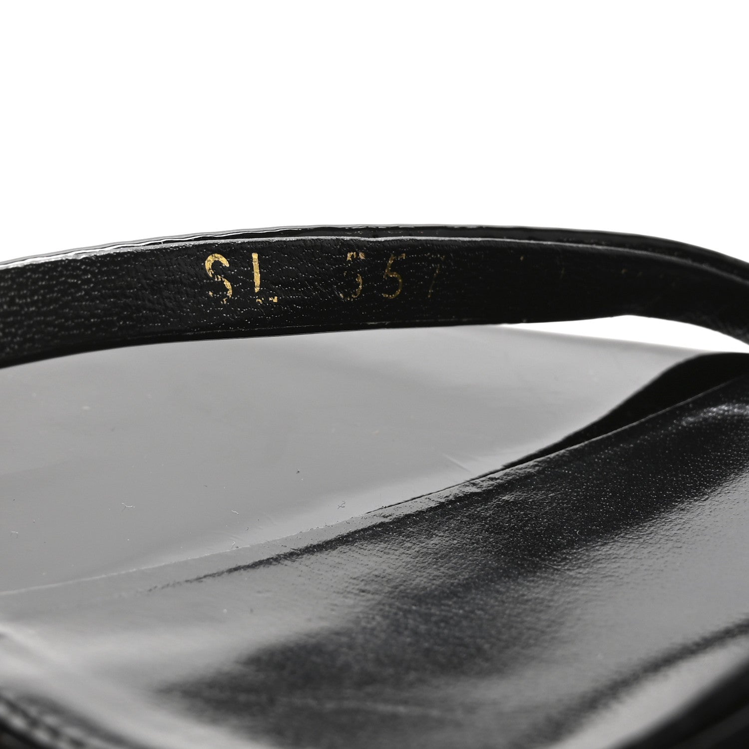 Saint Laurent Patent Calfskin Opyum 110 Sandals 37 Black Gold 9 of 10