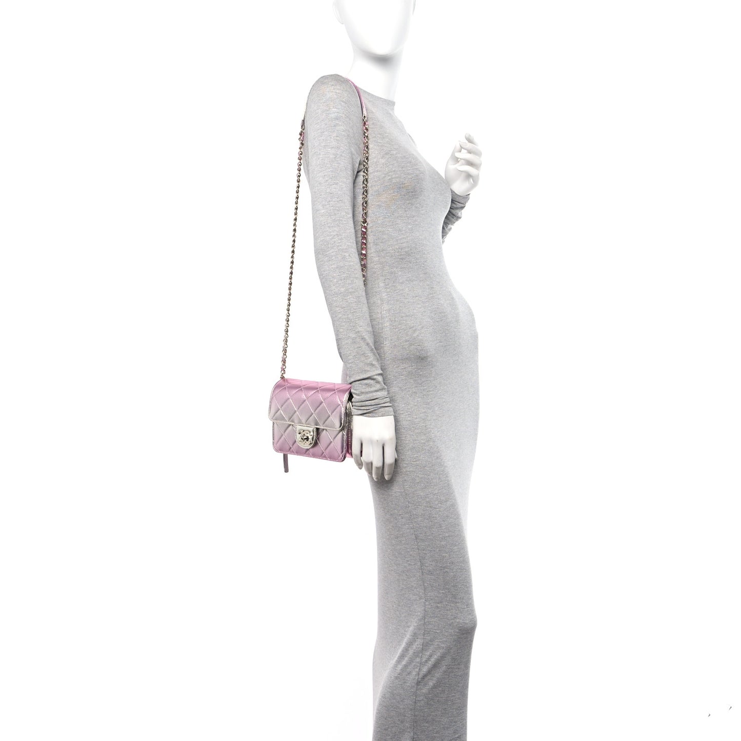 Metallic Lambskin Like A Wallet Flap Golden Pink