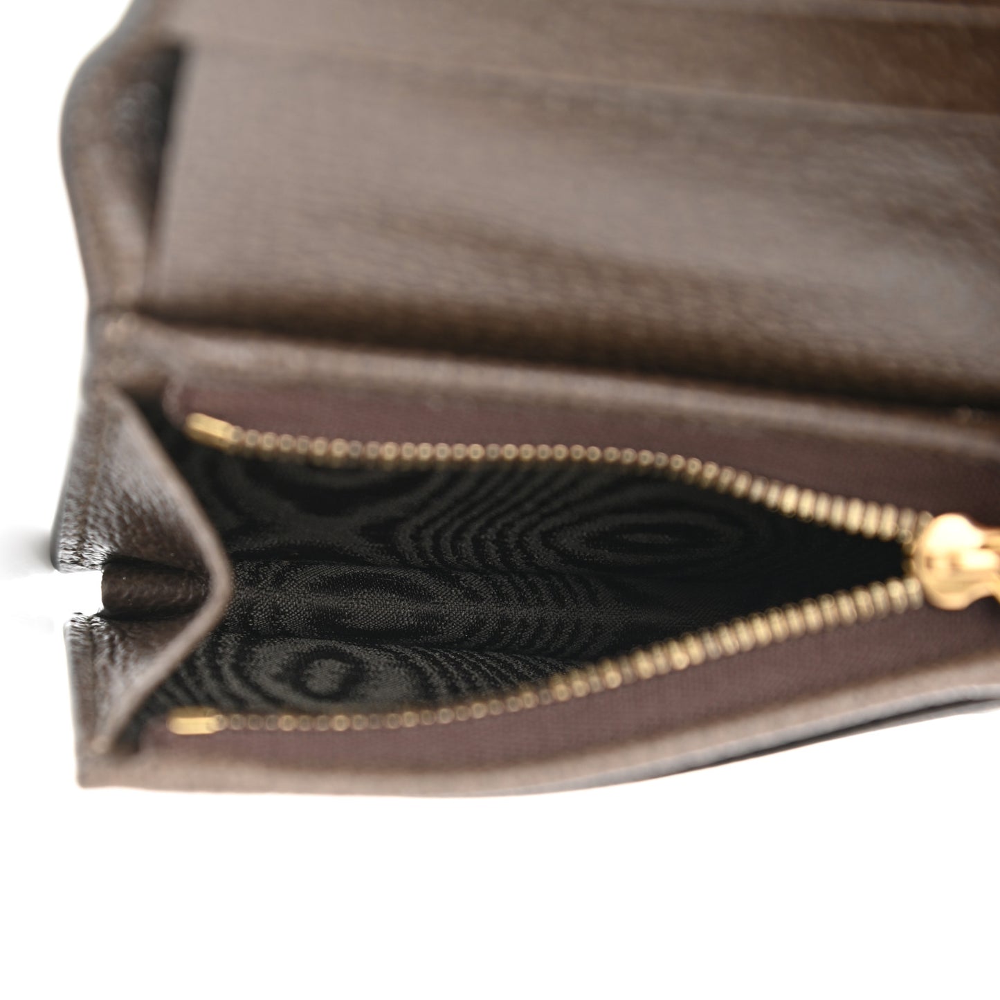 X BALENCIAGA BB Supreme Monogram Textured Dollar Calfskin Web Ophidia Card Case Wallet Beige Ebony New Acero