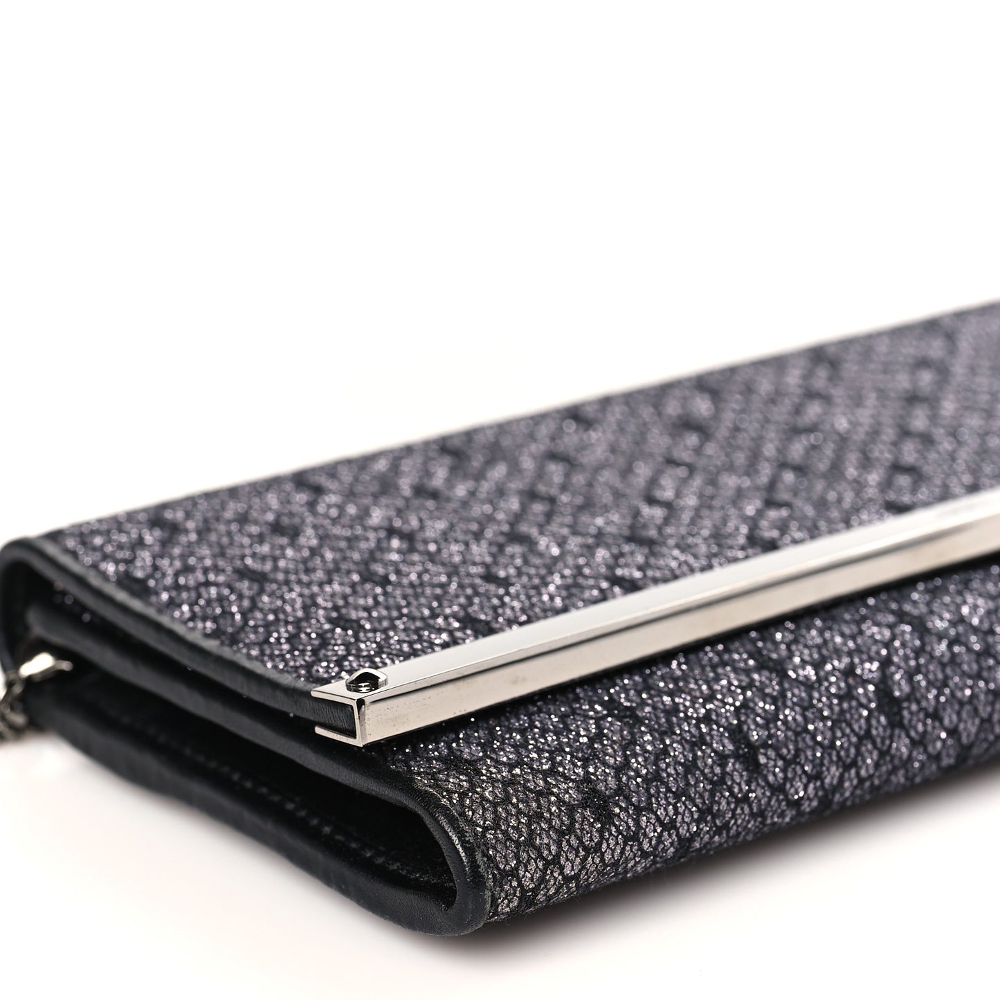Glitter Milla Wallet on Chain Black Anthracite