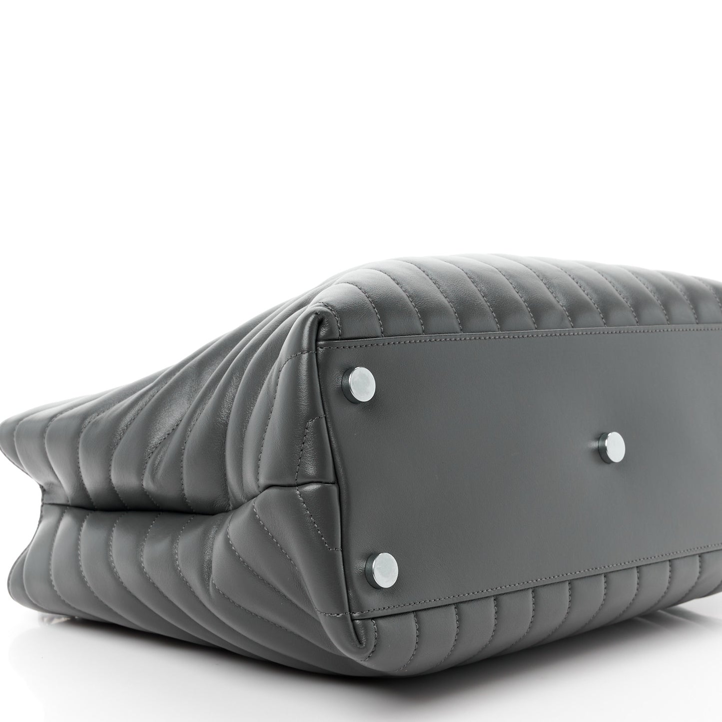 Calfskin Y Quilted Monogram Large Loulou Shopper Fog