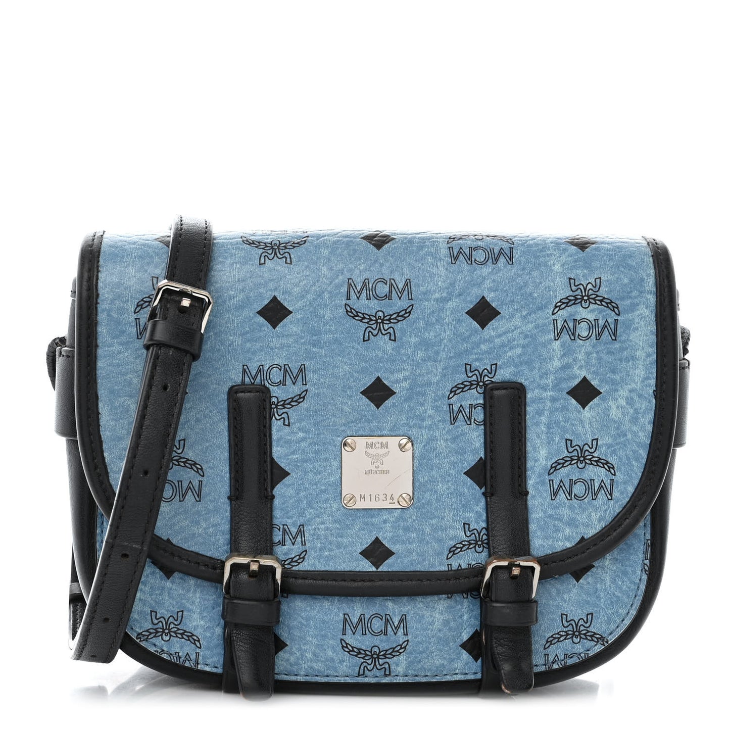 Visetos Small Crossbody Flap Messenger Denim Blue