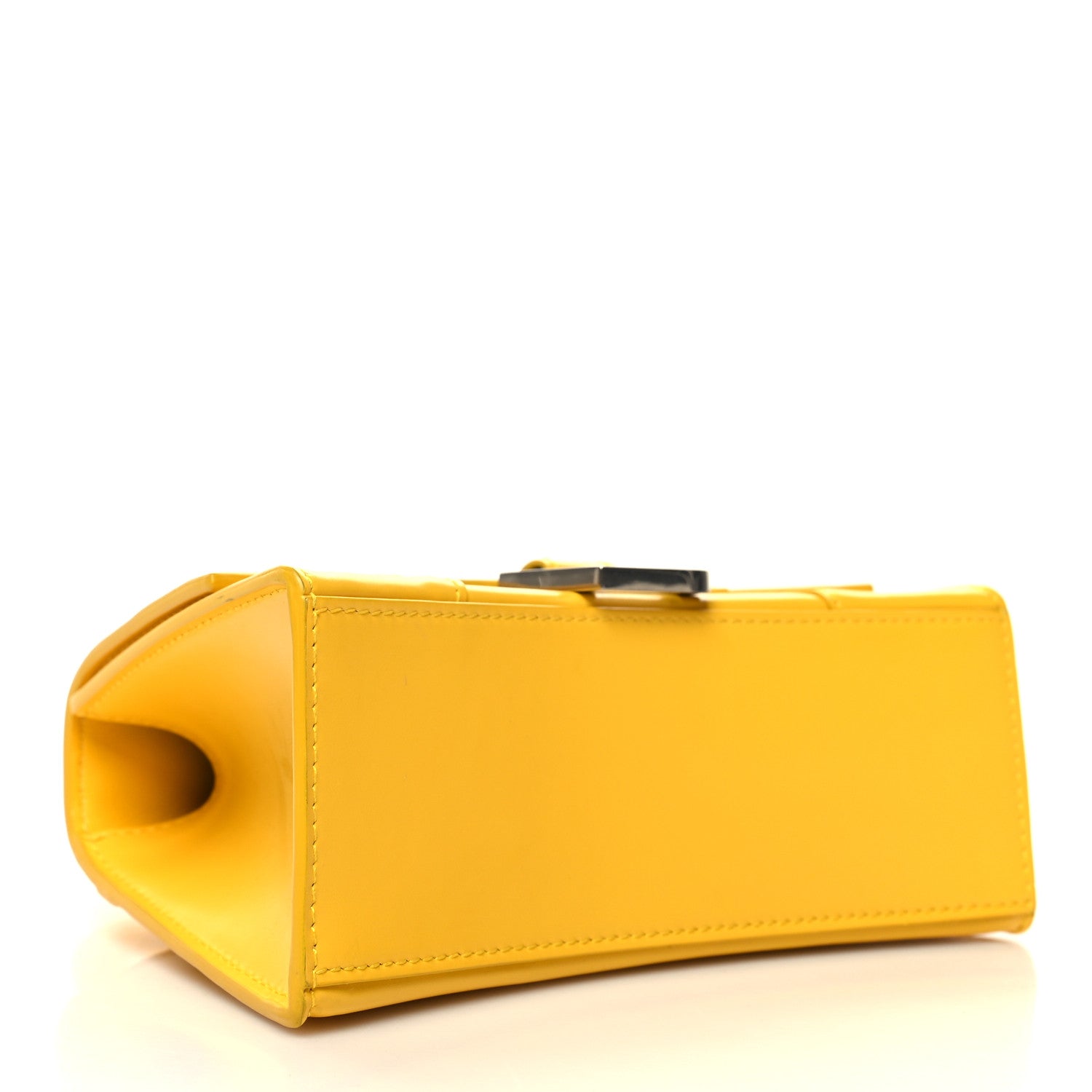 Balenciaga Shiny Box Calfskin Hourglass Top Handle Bag XS Yellow 4 of 15