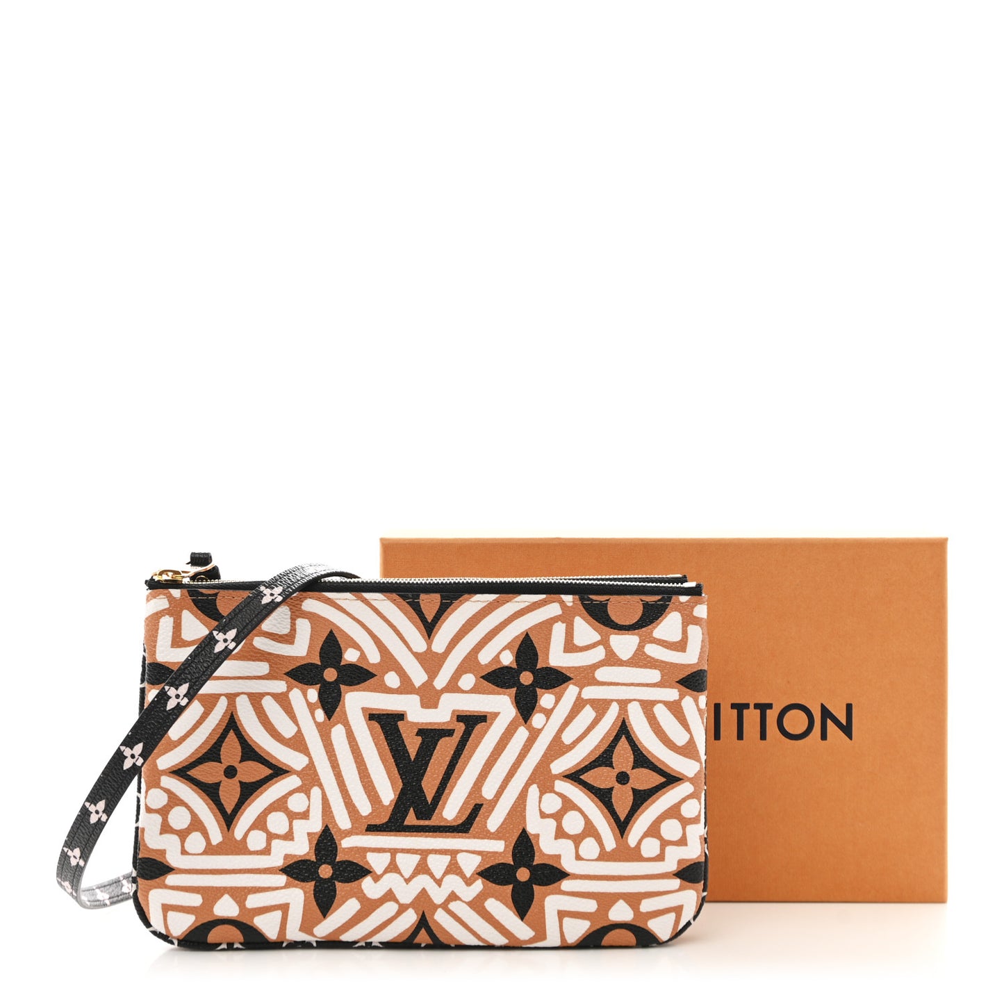 Monogram Giant Crafty Double Zip Pochette Creme Caramel