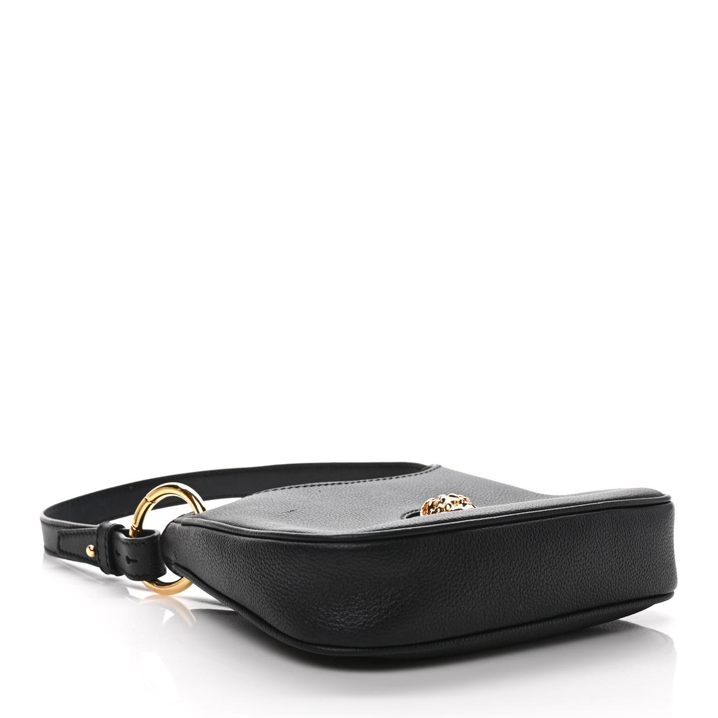 Calfskin La Medusa Small Hobo Crossbody Black