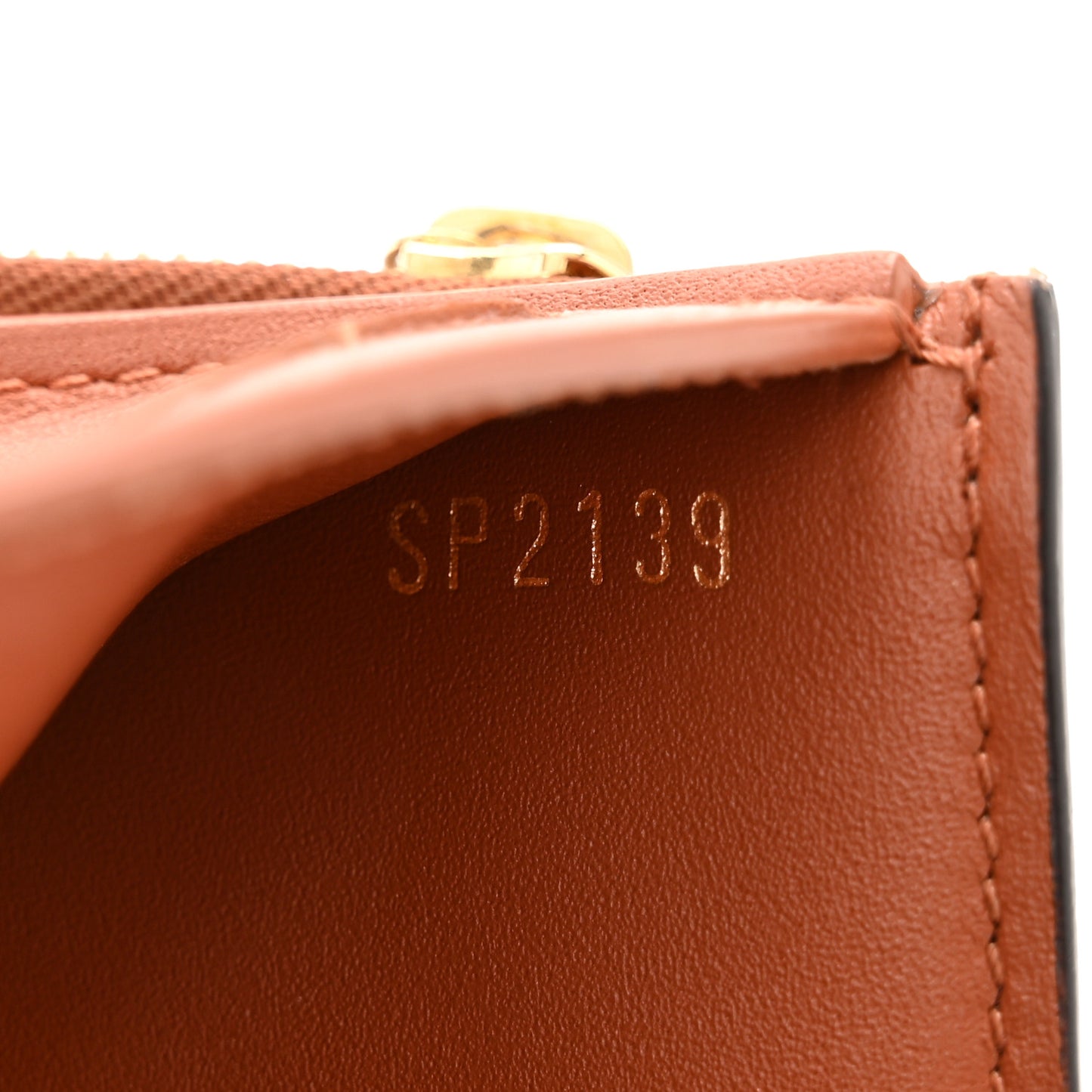 Monogram Flower Lock Compact Wallet Caramel