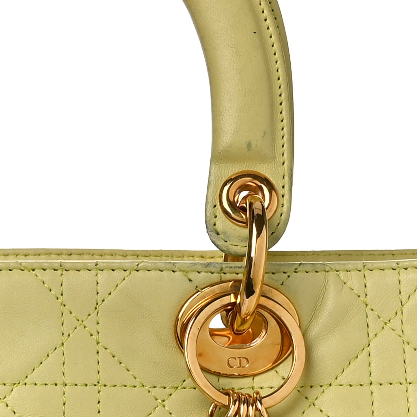 Lambskin Cannage Large Lady Dior Light Green