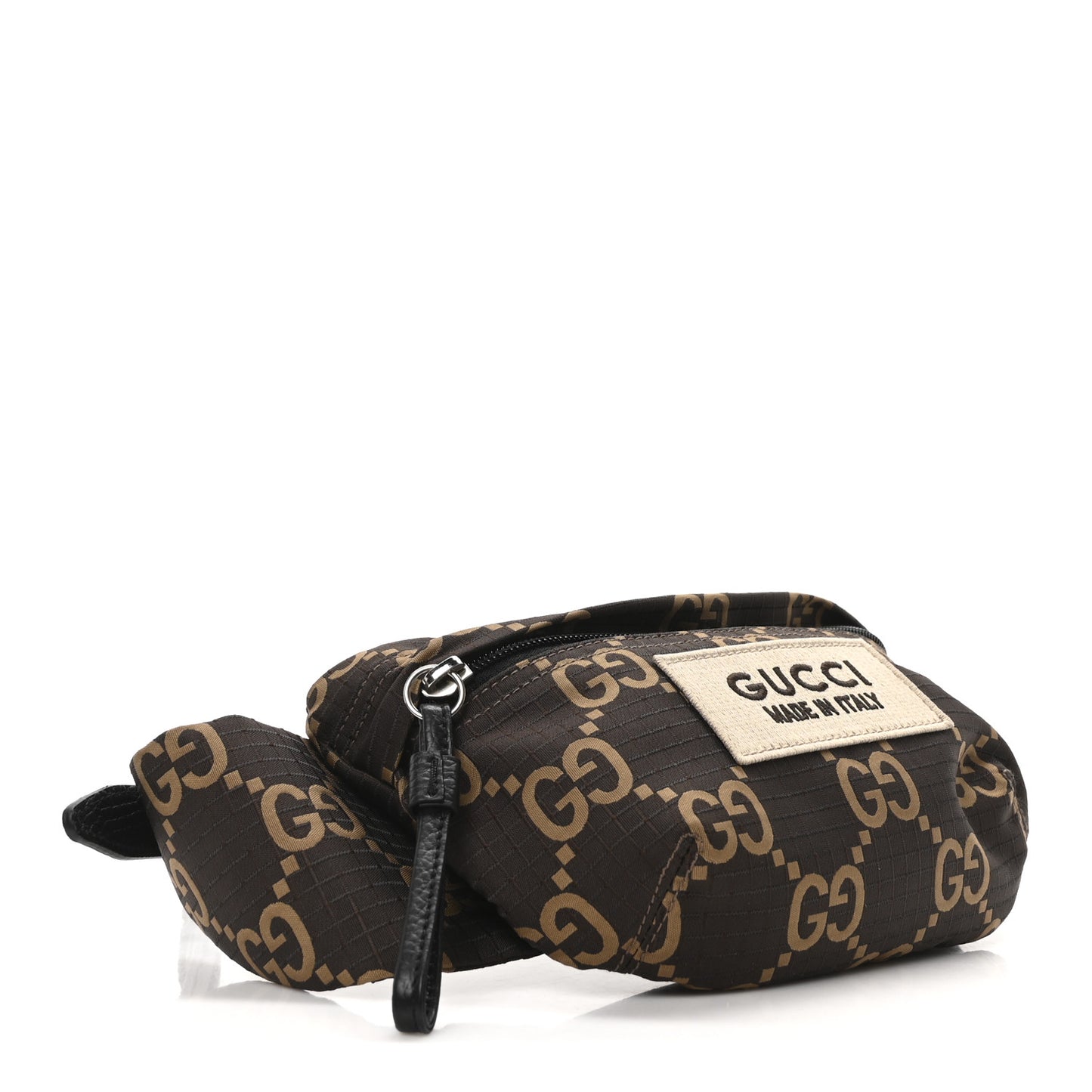 Recycled Polyester Monogram Jumbo GG Belt Bag Ebony Beige