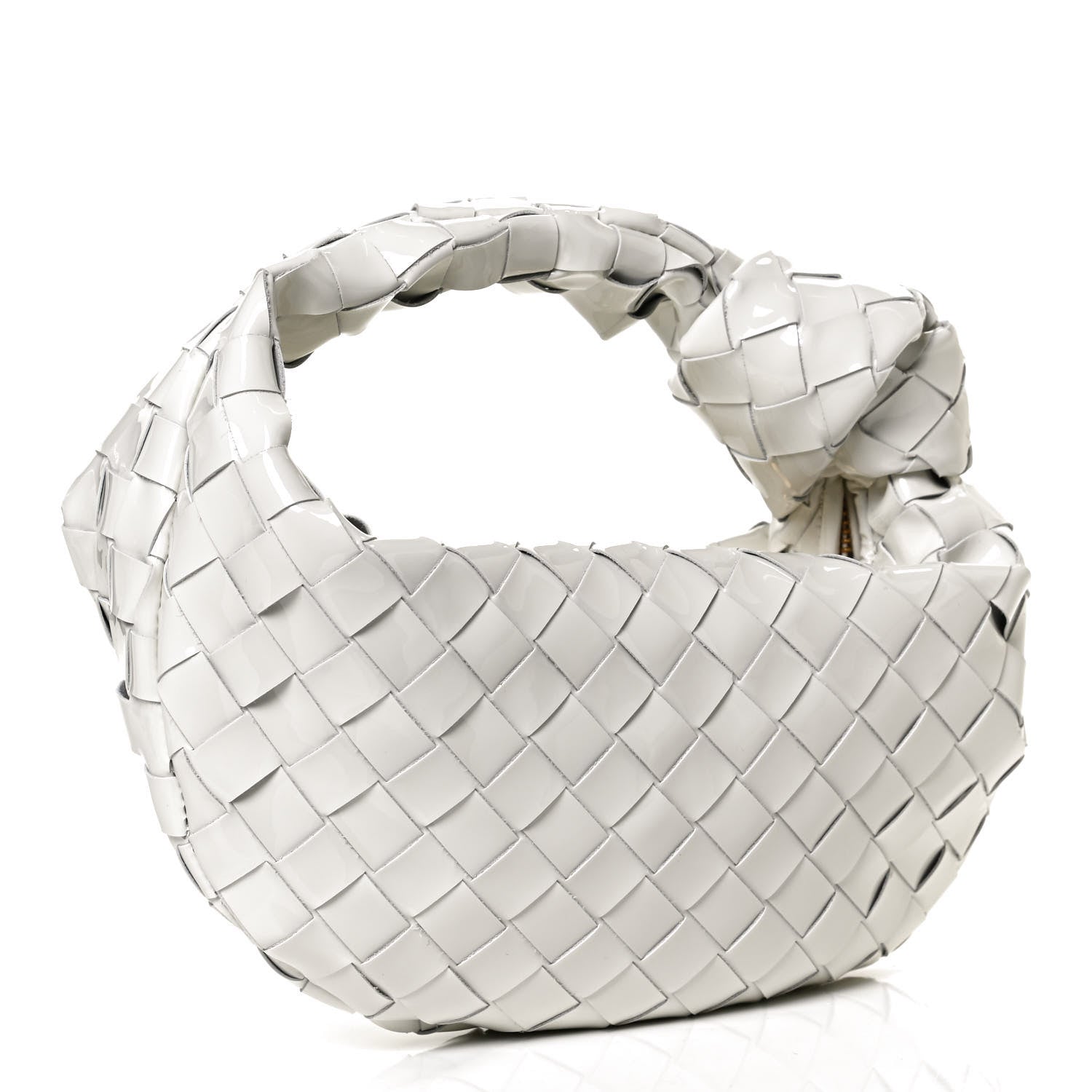 Bottega Veneta Patent Nappa Intrecciato Mini Jodie White 3 of 9