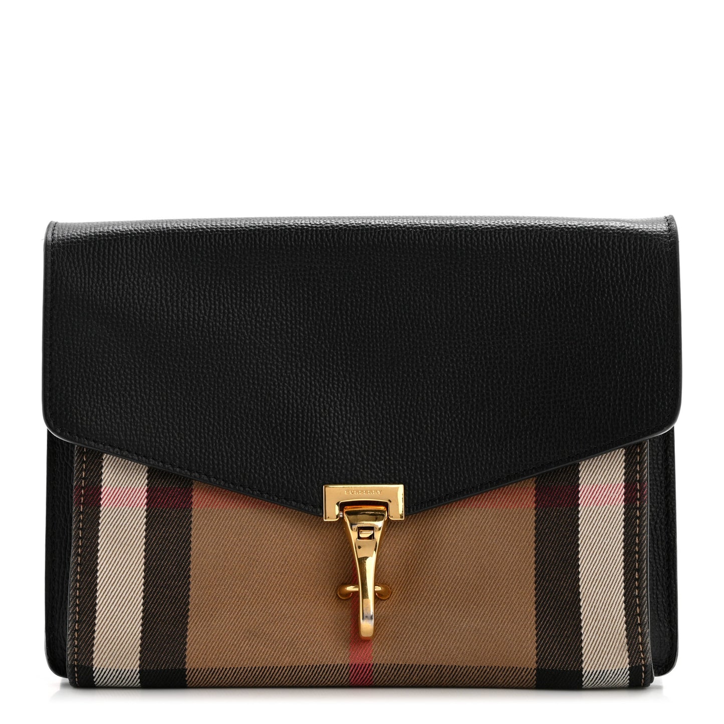 Derby Calfskin House Check Small Macken Crossbody Bag Black