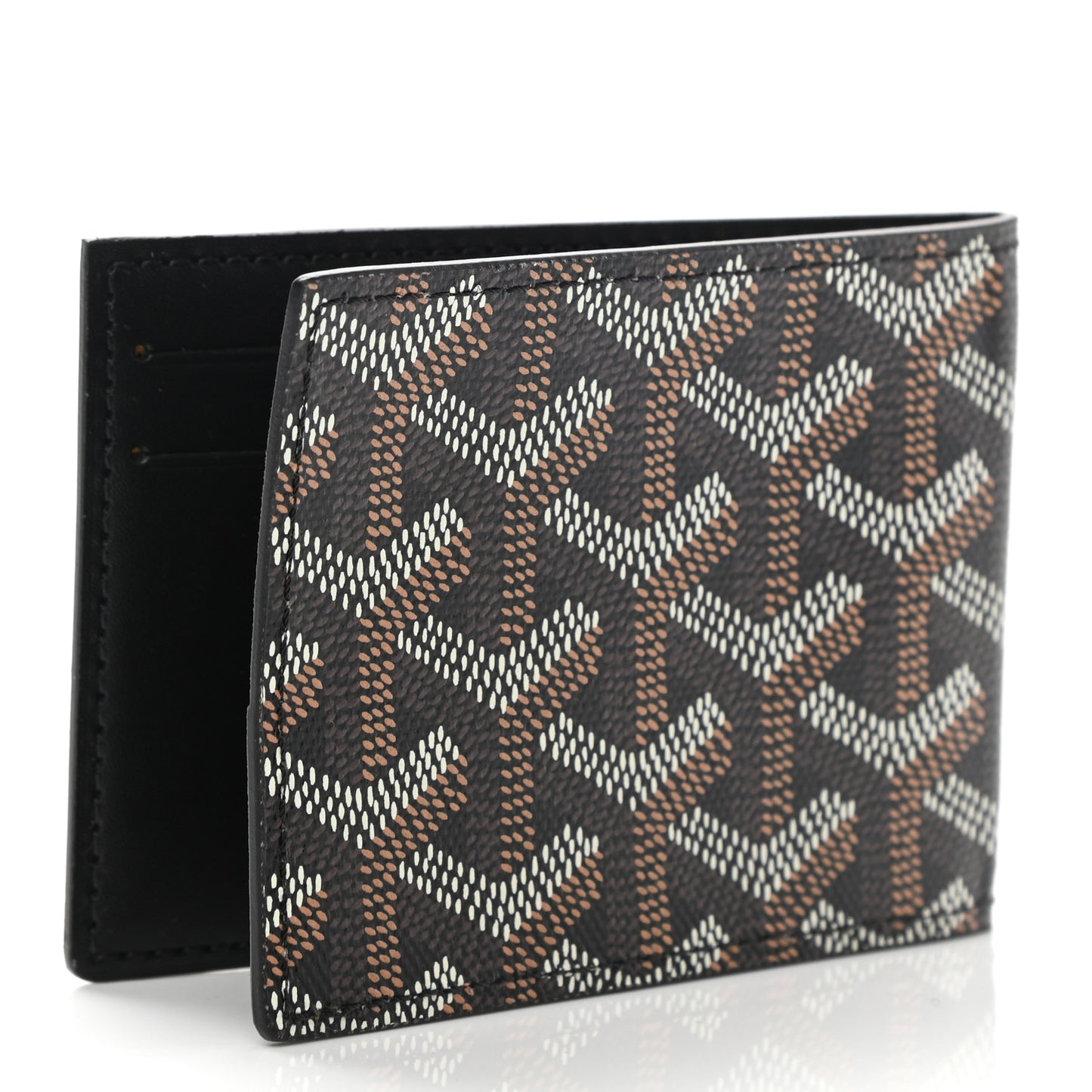 Goyardine Multi Slot Bi-Fold Wallet Black