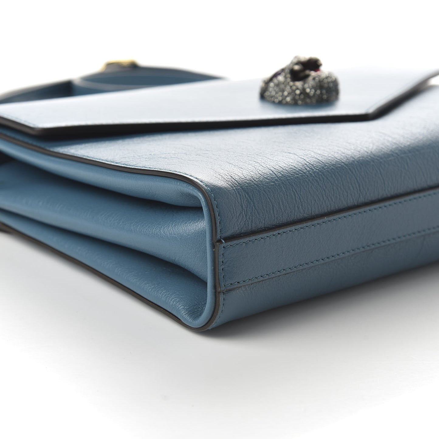 Calfskin Animalier Medium Shoulder Bag Blue