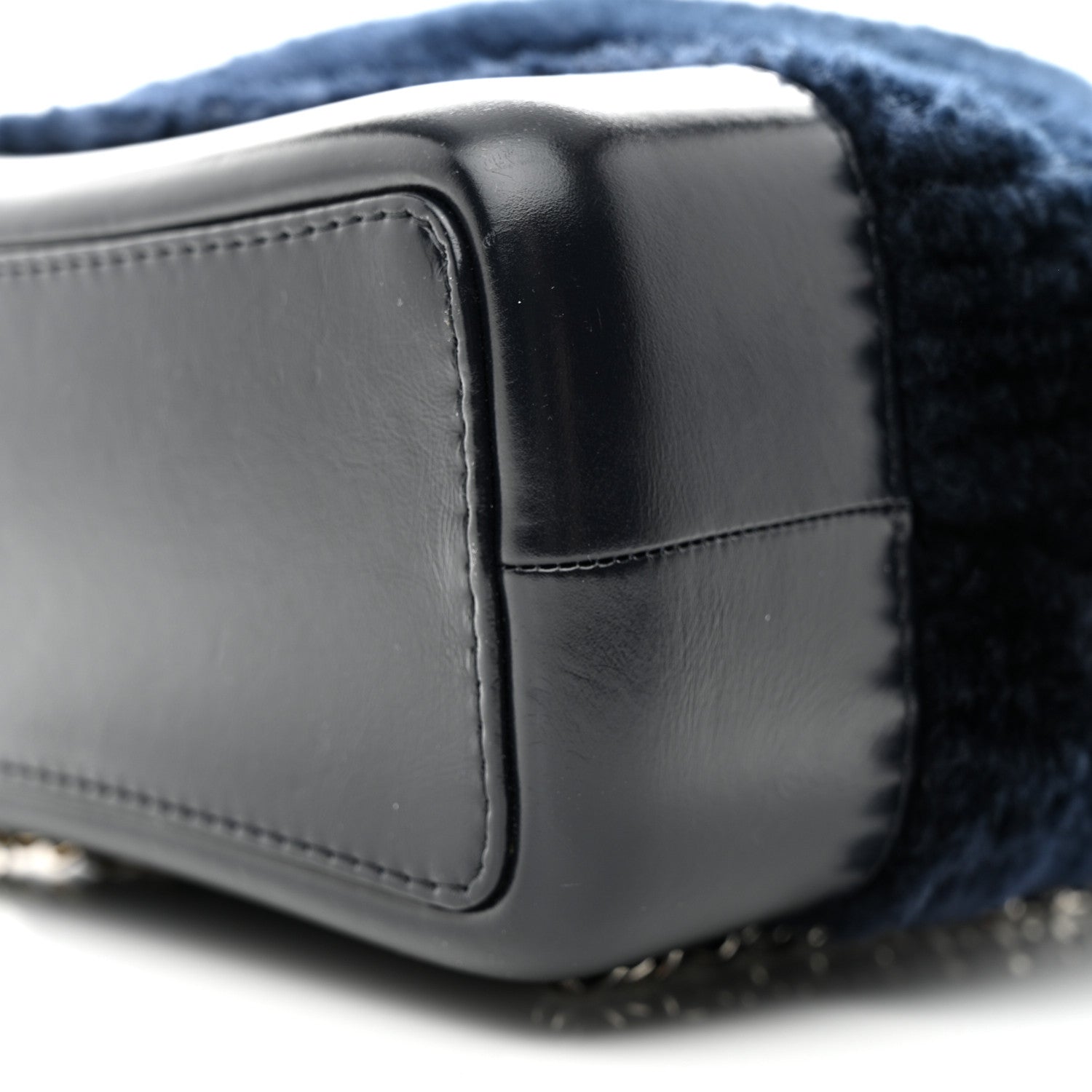 Chanel Shearling Small Gabrielle Backpack Navy 10 of 10