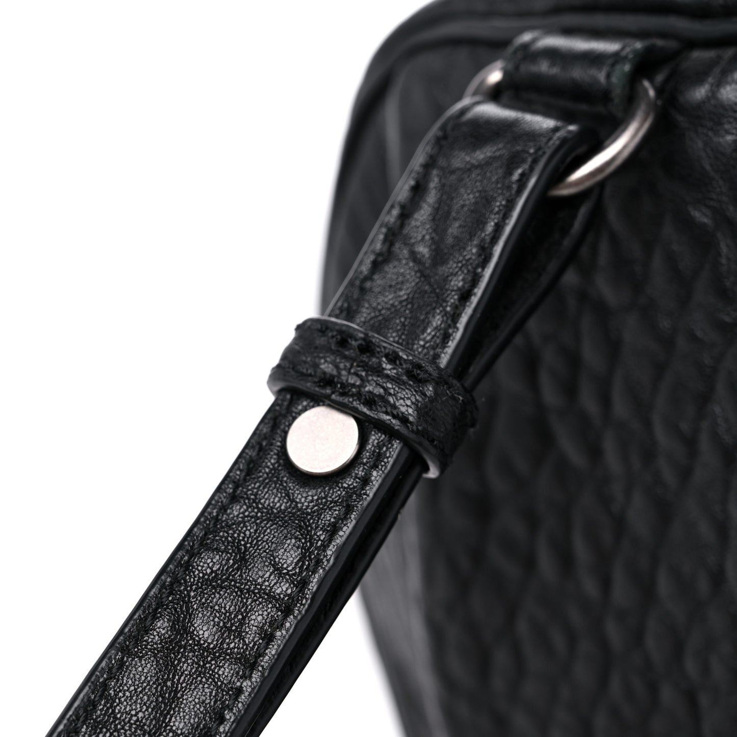 Pebbled Lambskin Mini Rockie Black Rhodium Hardware