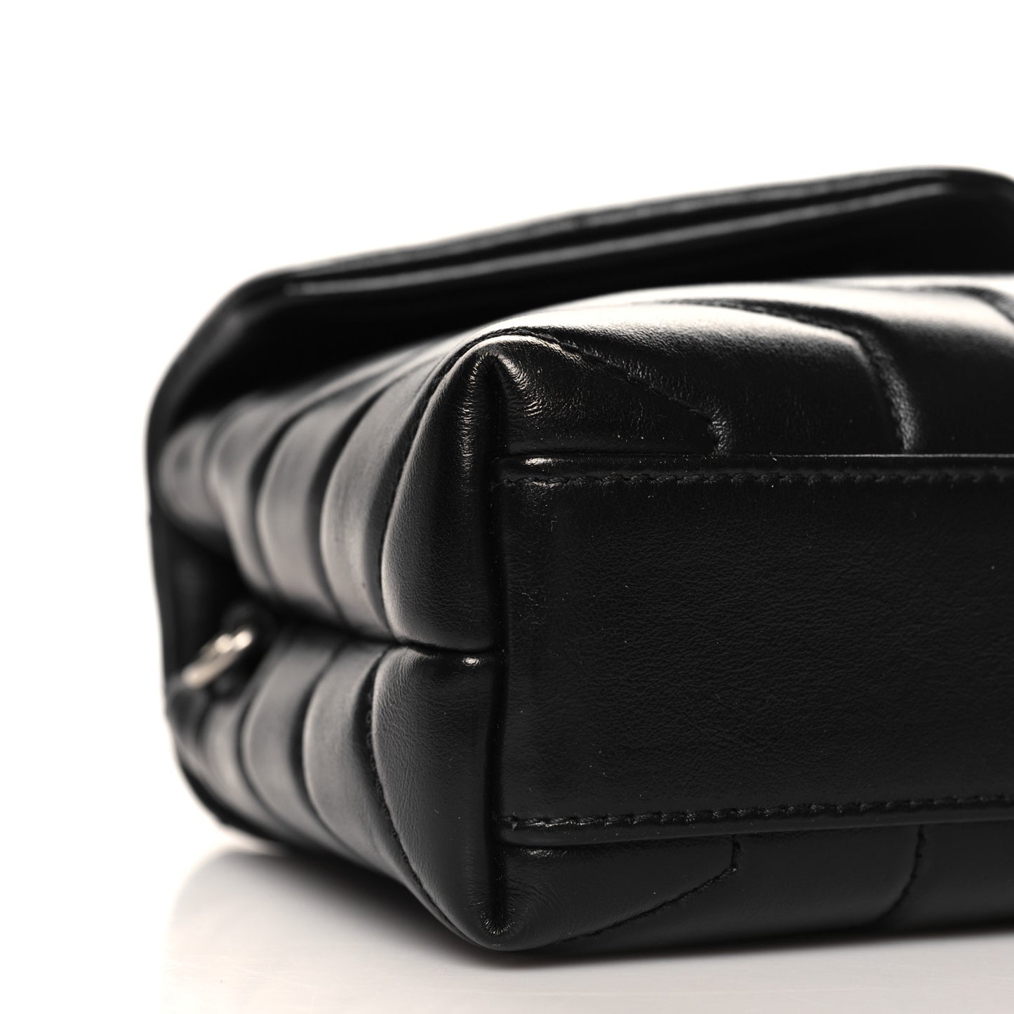 Calfskin Y Quilted Monogram Toy Loulou Crossbody Bag Black