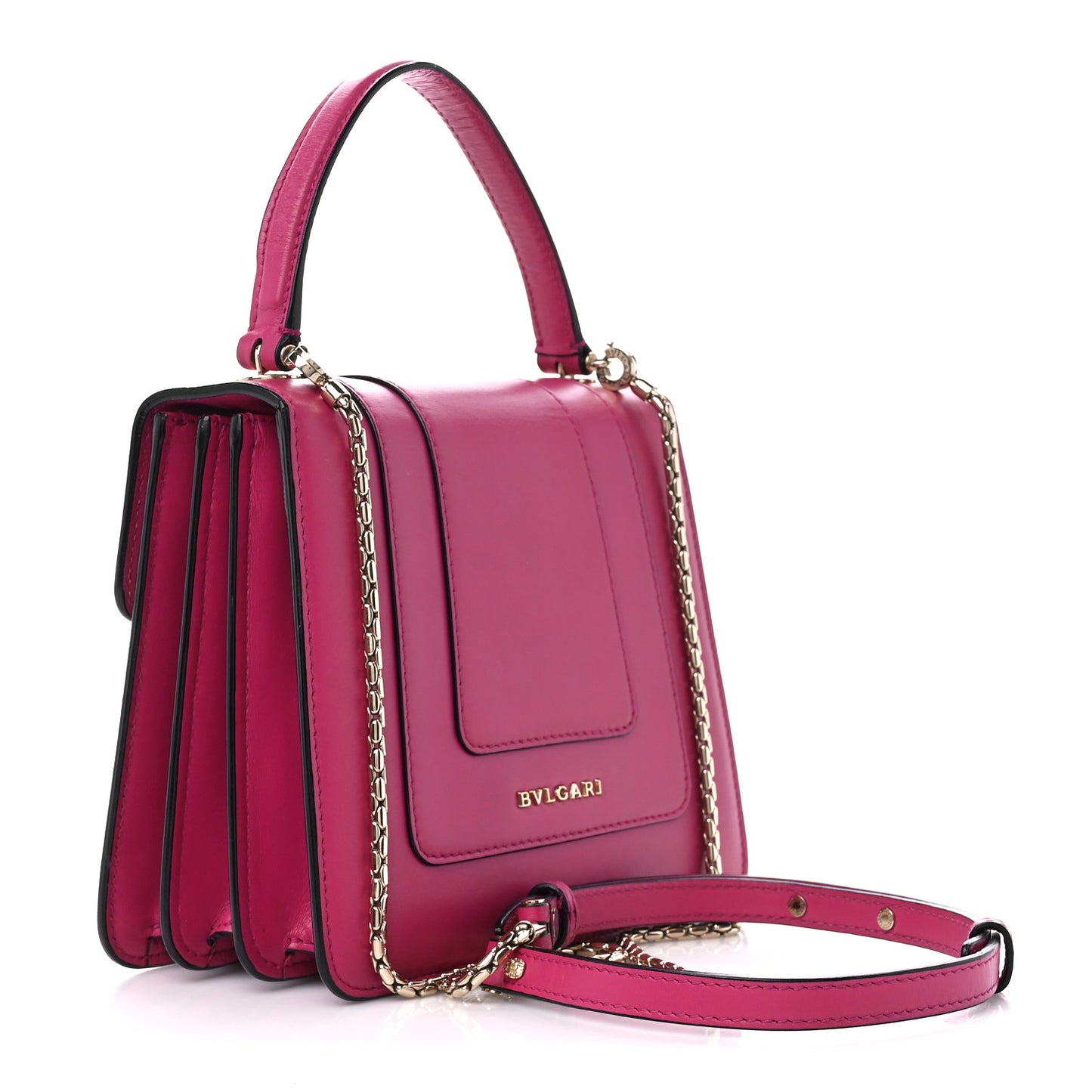 Calfskin Serpenti Forever Top Handle Pink