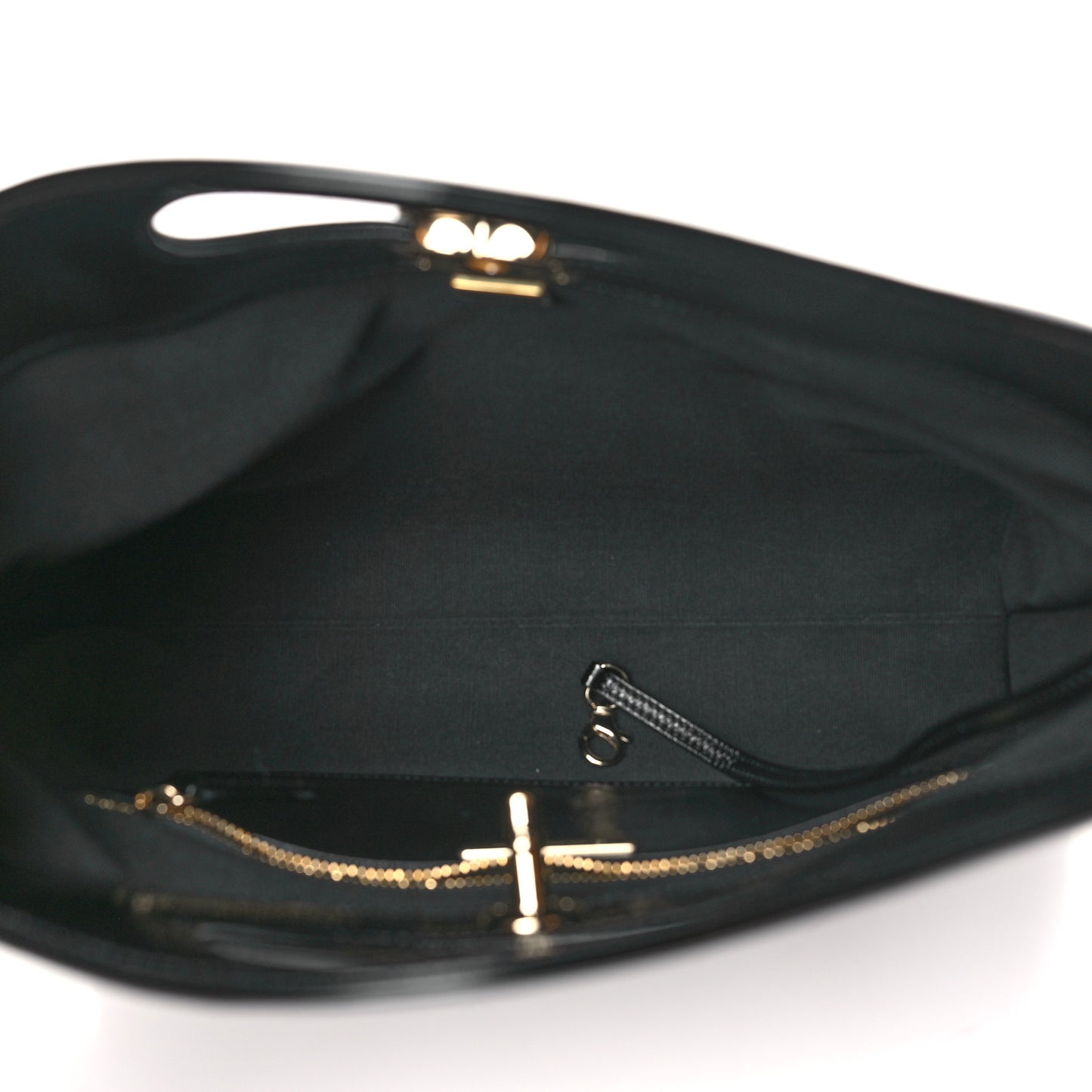 Shiny Lambskin Quilted Small 31 Shopping Bag Black