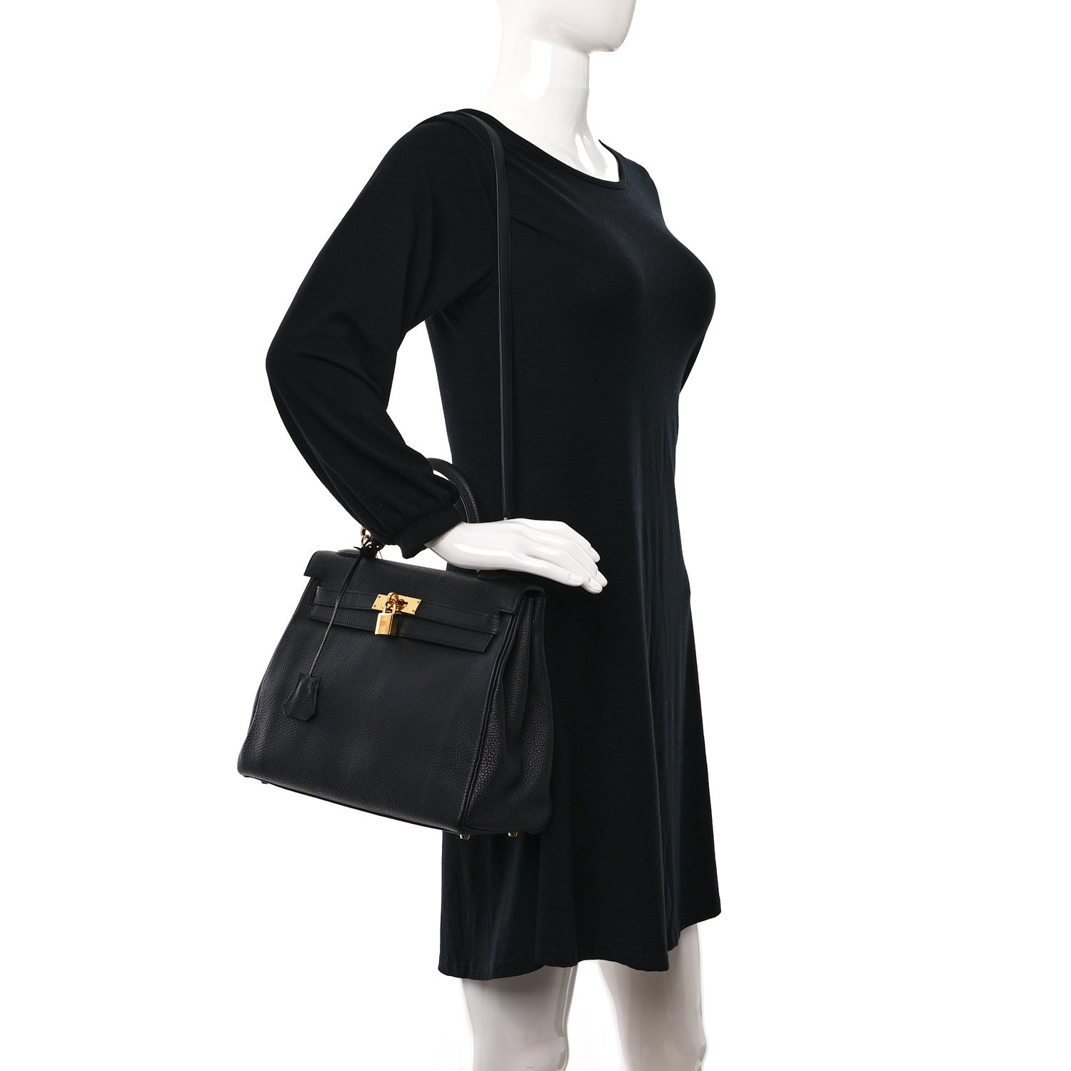 Hermes Togo Kelly Retourne 32 Black 2 of 12