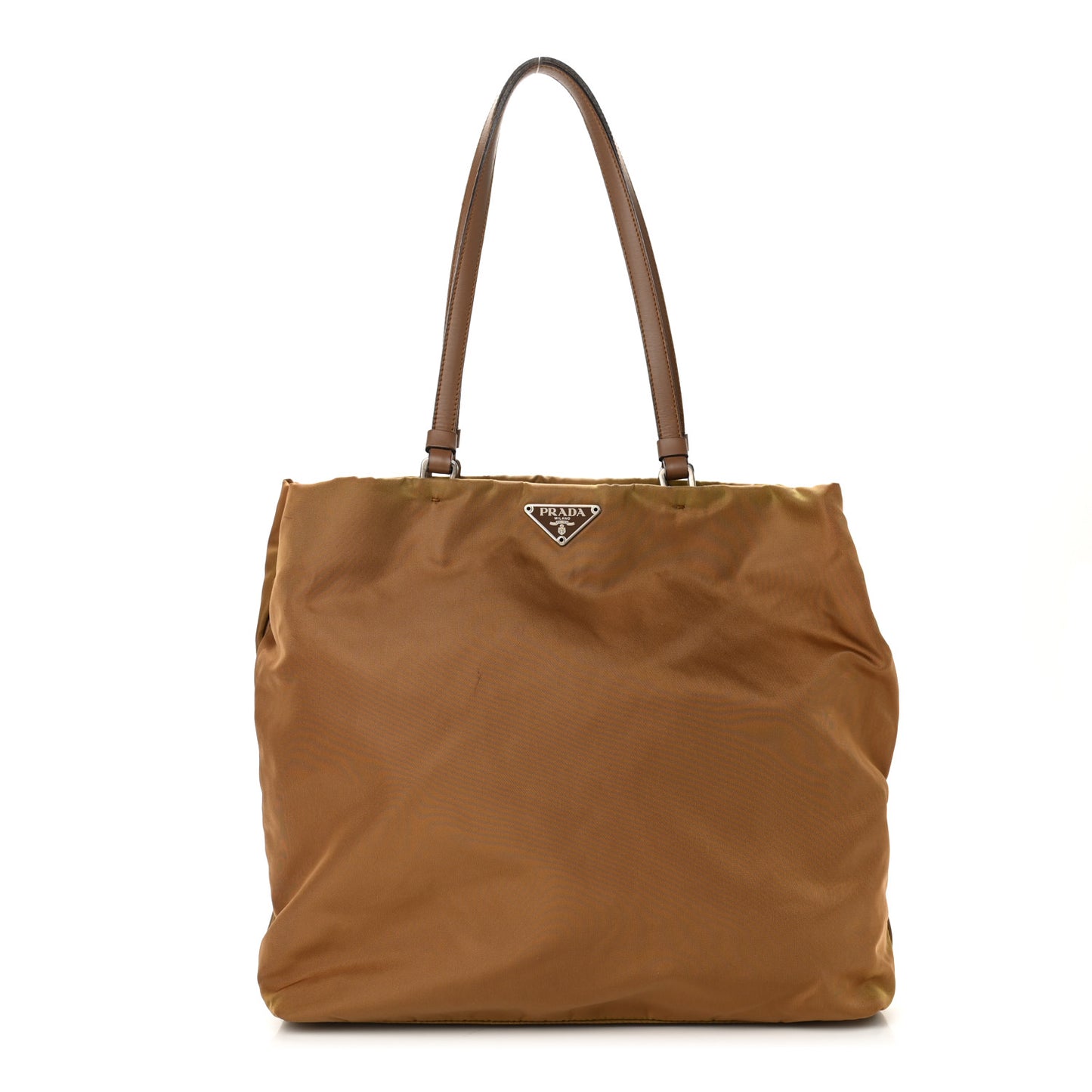 Tessuto Nylon Saffiano Tote Brown
