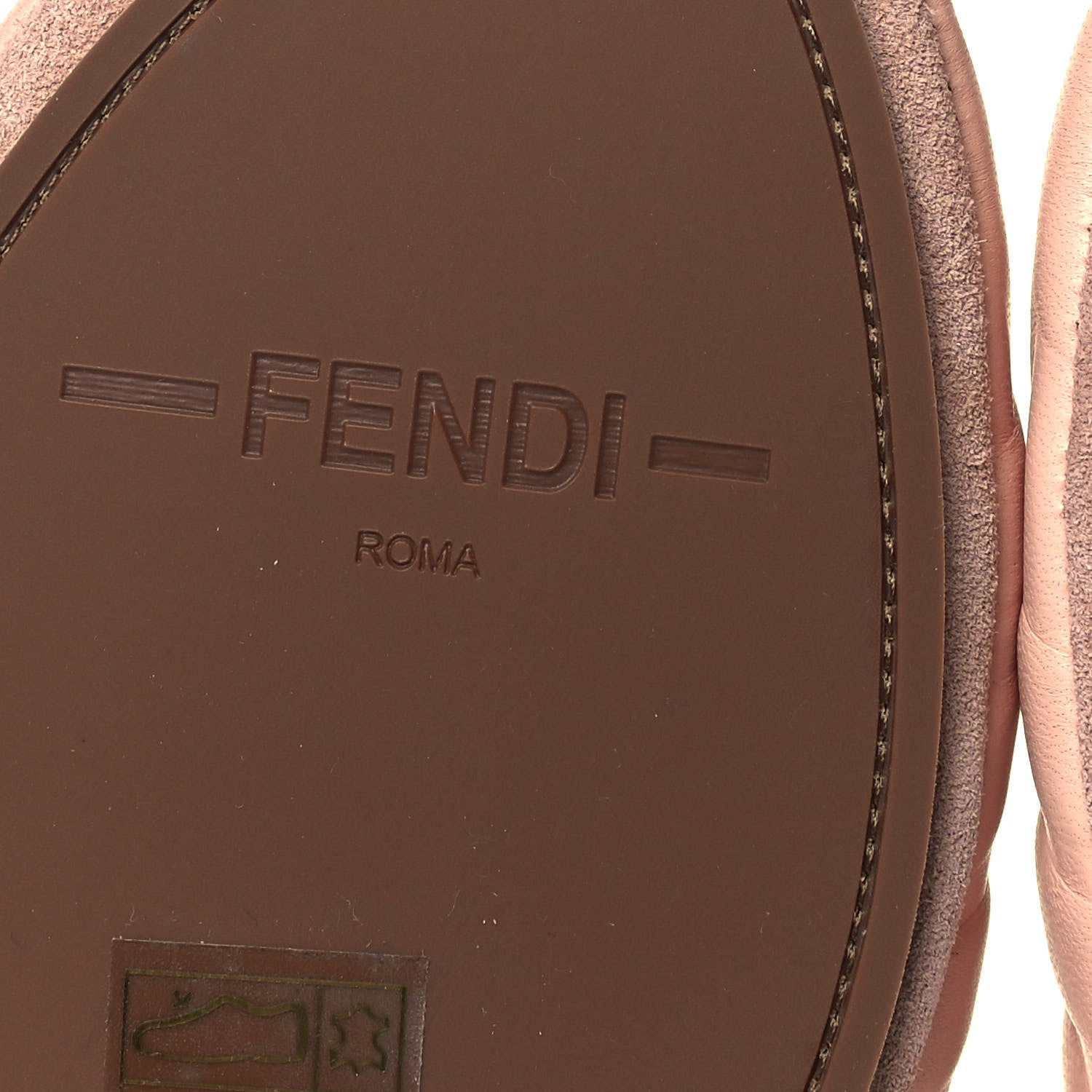 Fendi Nappa FF Embossed Slippers 36 Rosa Quarzo 6 of 7