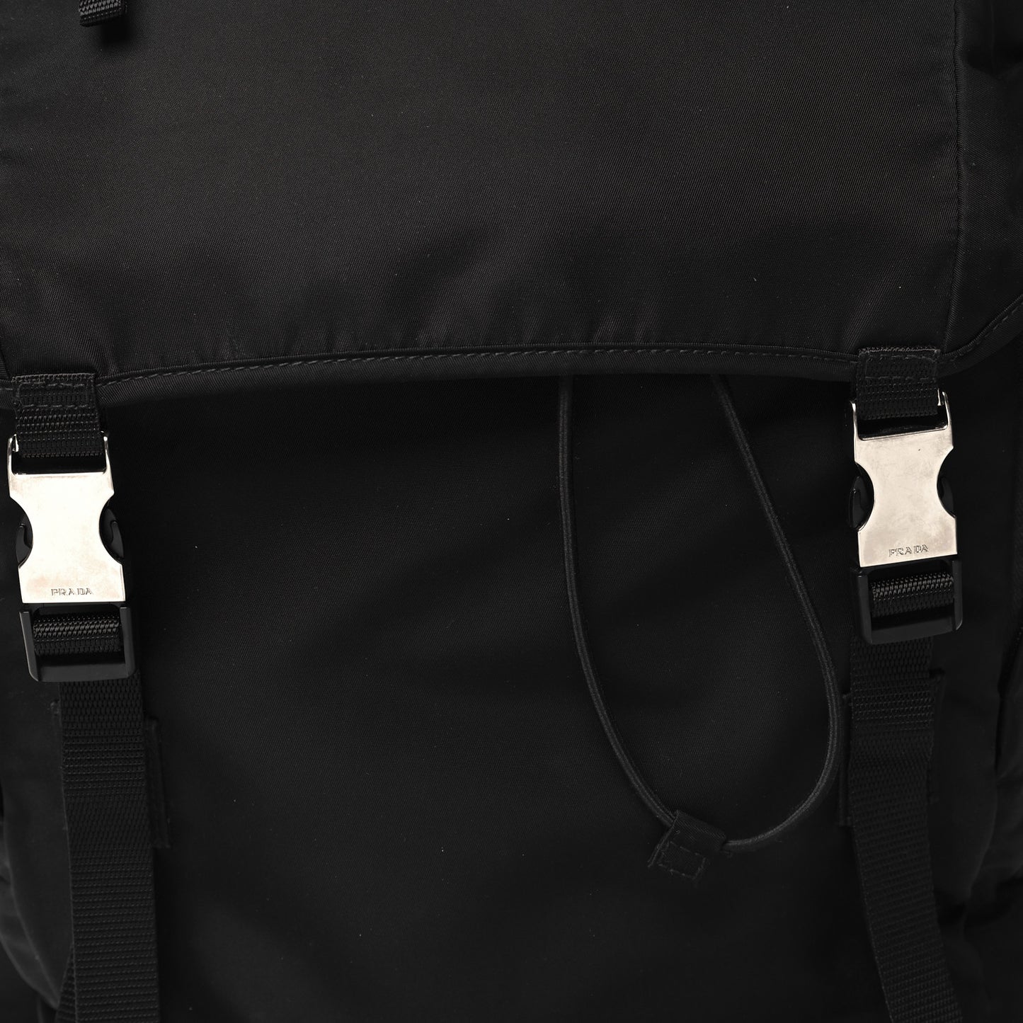 Tessuto Nylon Montagna Double Buckle Backpack Black