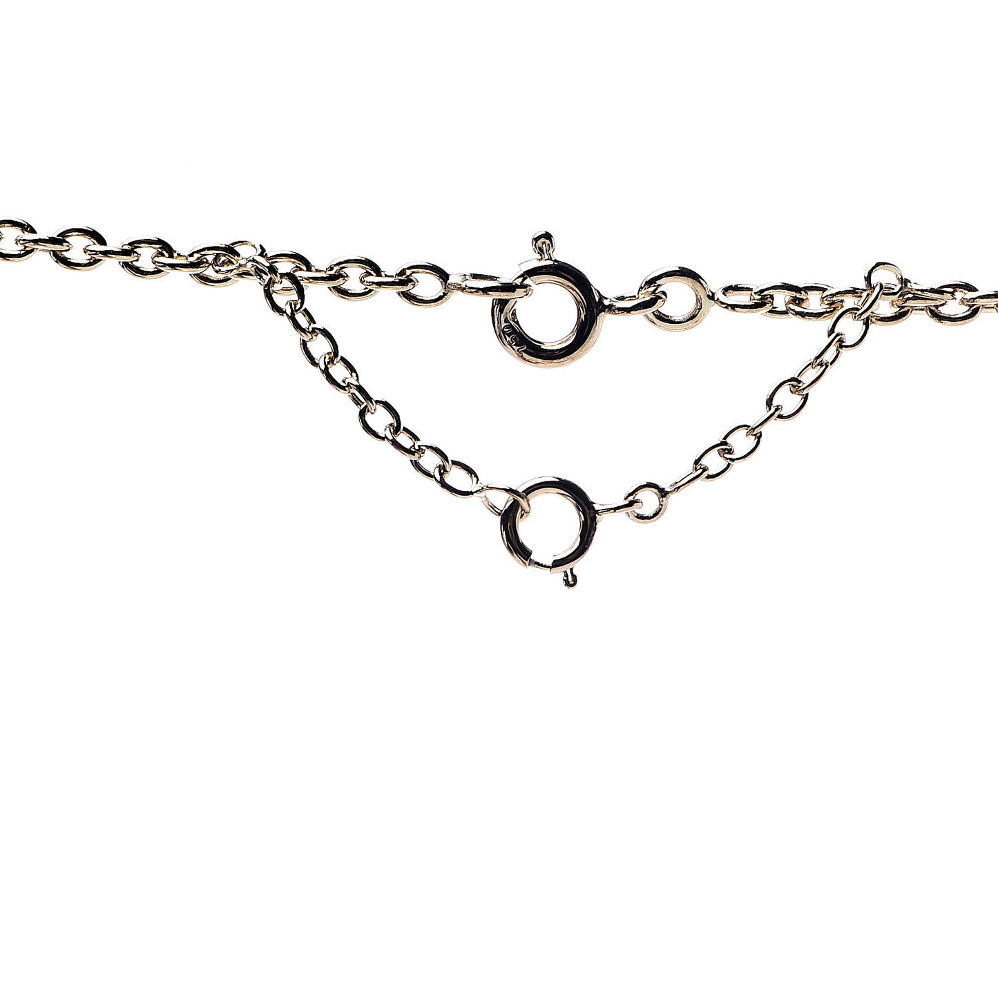 18K Pink Yellow White Gold Sweet Trinity Drop Necklace
