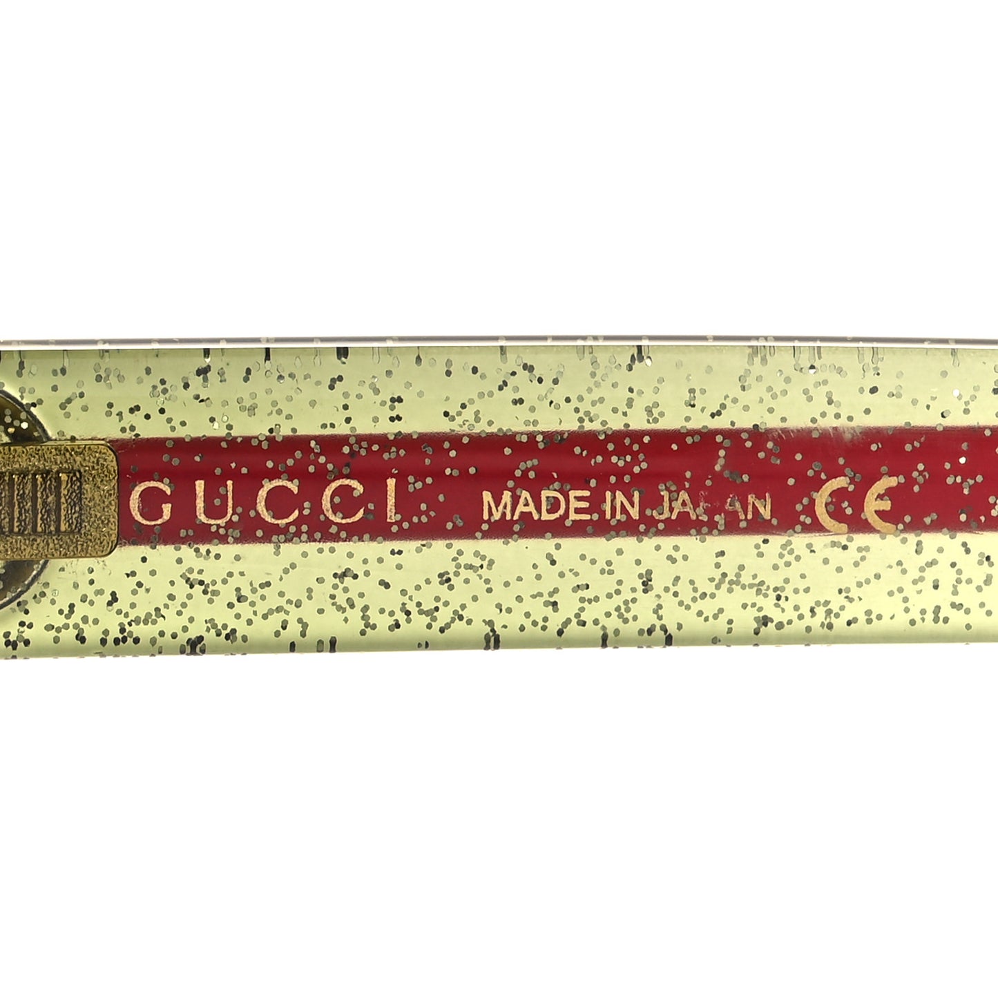 Acetate Square Frame Web Glitter Sunglasses GG0036S Black Green