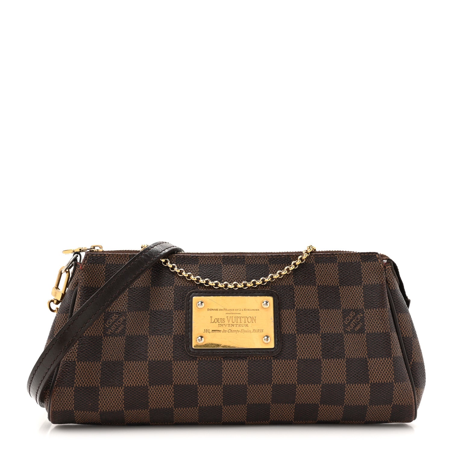 Louis Vuitton Damier Ebene Eva Clutch 1 of 15