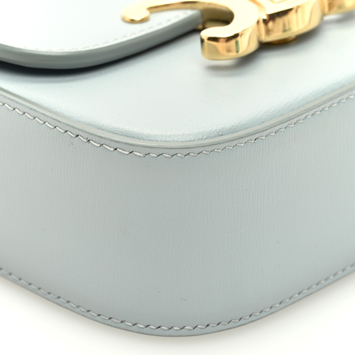 Celine Shiny Calfskin Mini Triomphe Soft Blue 8 of 9